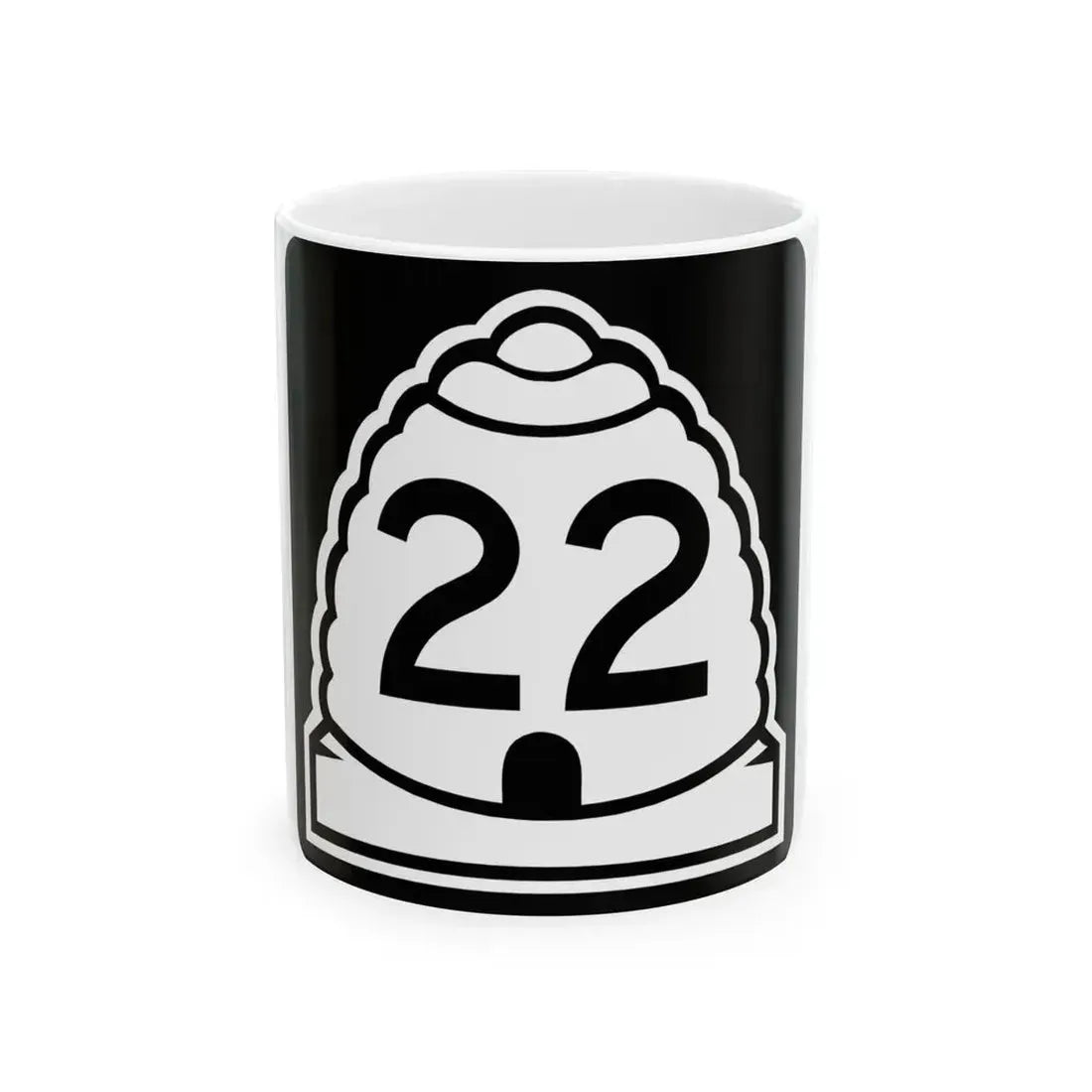 Utah 22 (Utah) (Road Sign) White Coffee Mug 11oz - Go Mug Yourself