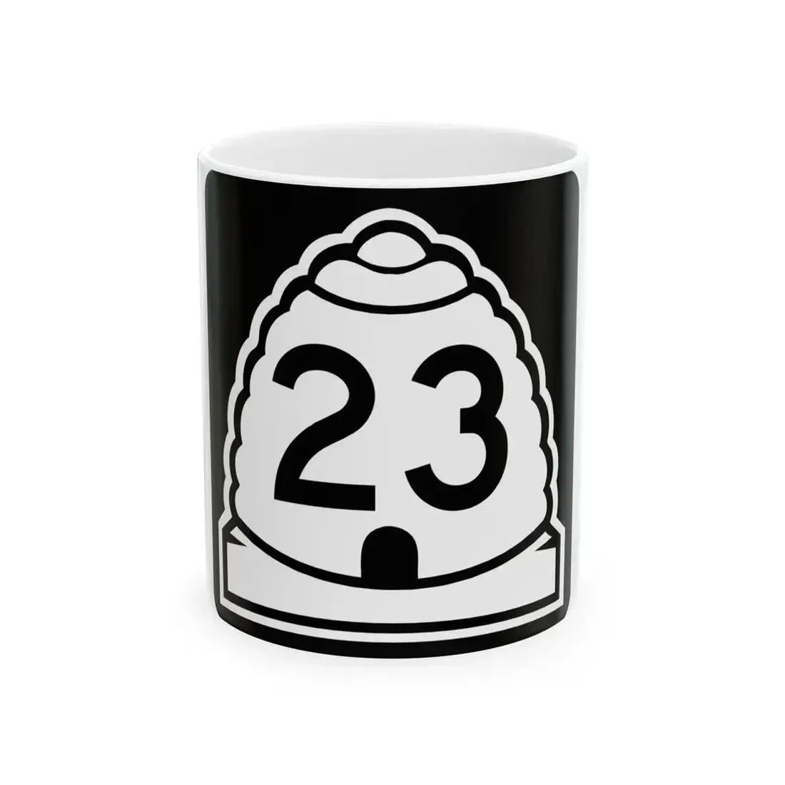 Utah 23 (Utah) (Road Sign) White Coffee Mug 11oz - Go Mug Yourself