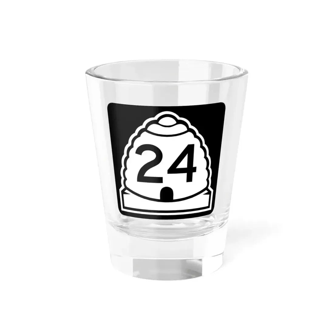 Utah 24 (Utah) (Road Sign) Shot Glass 1.5oz 1.5oz - Go Mug Yourself