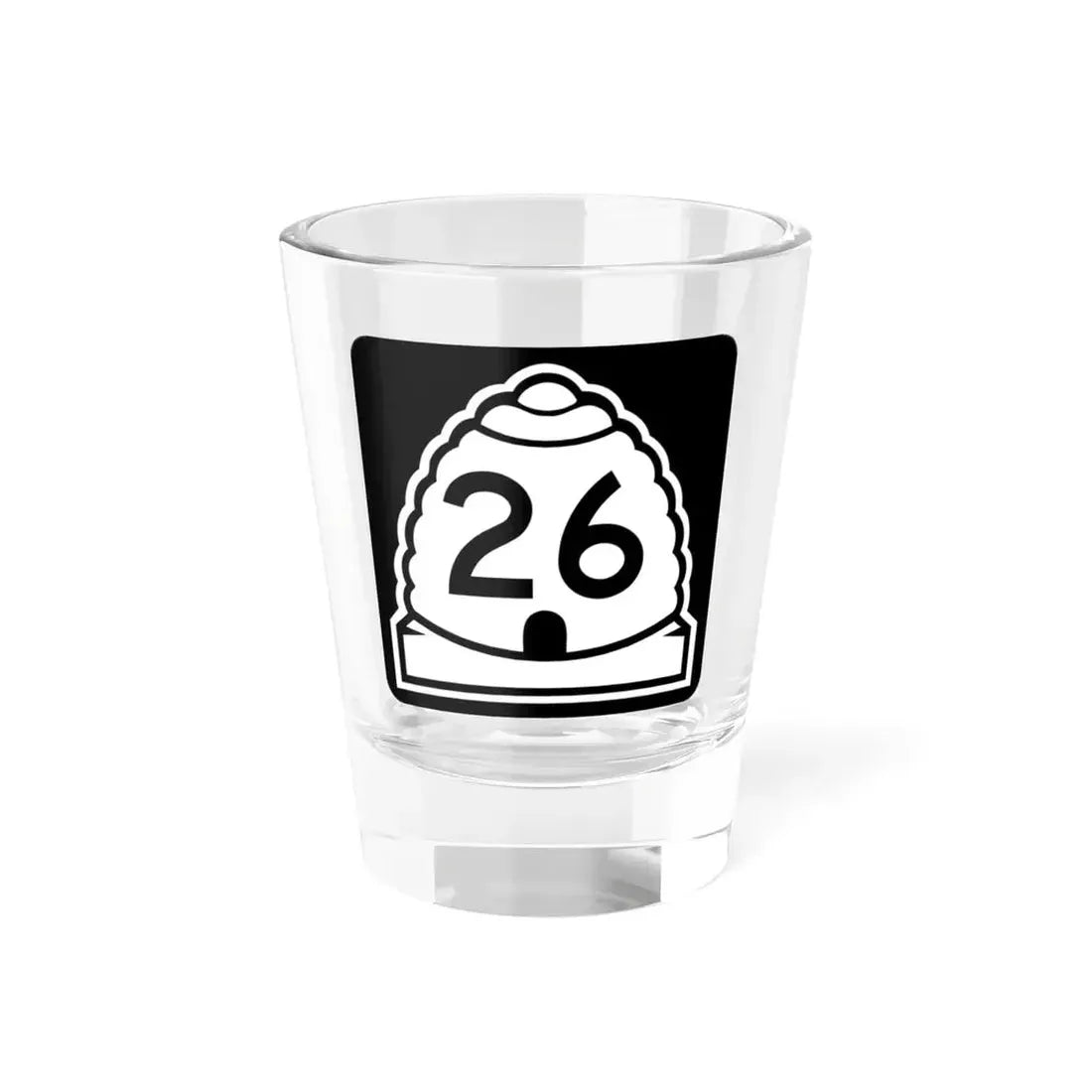 Utah 26 (Utah) (Road Sign) Shot Glass 1.5oz 1.5oz - Go Mug Yourself