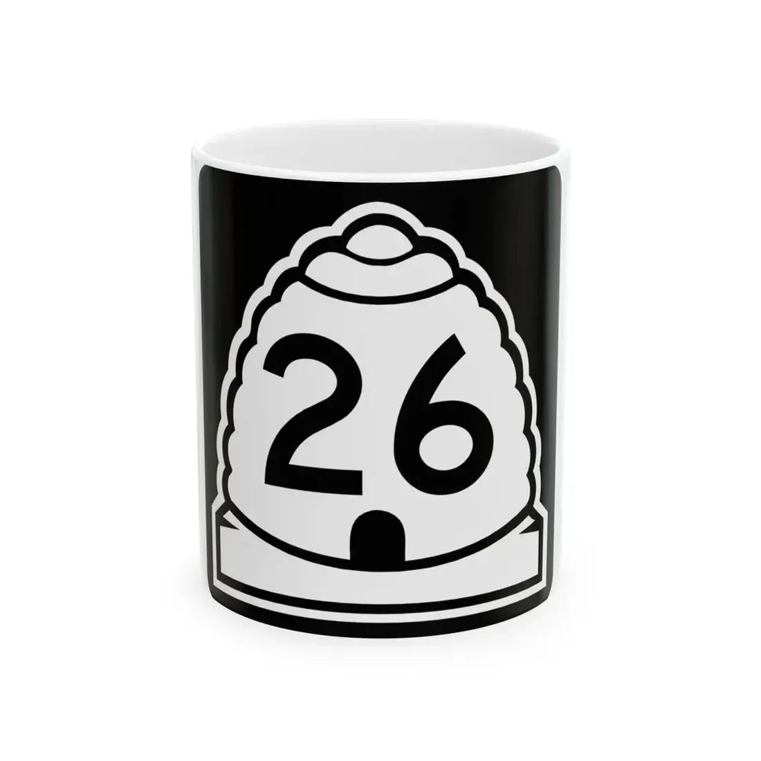 Utah 26 (Utah) (Road Sign) White Coffee Mug 11oz - Go Mug Yourself