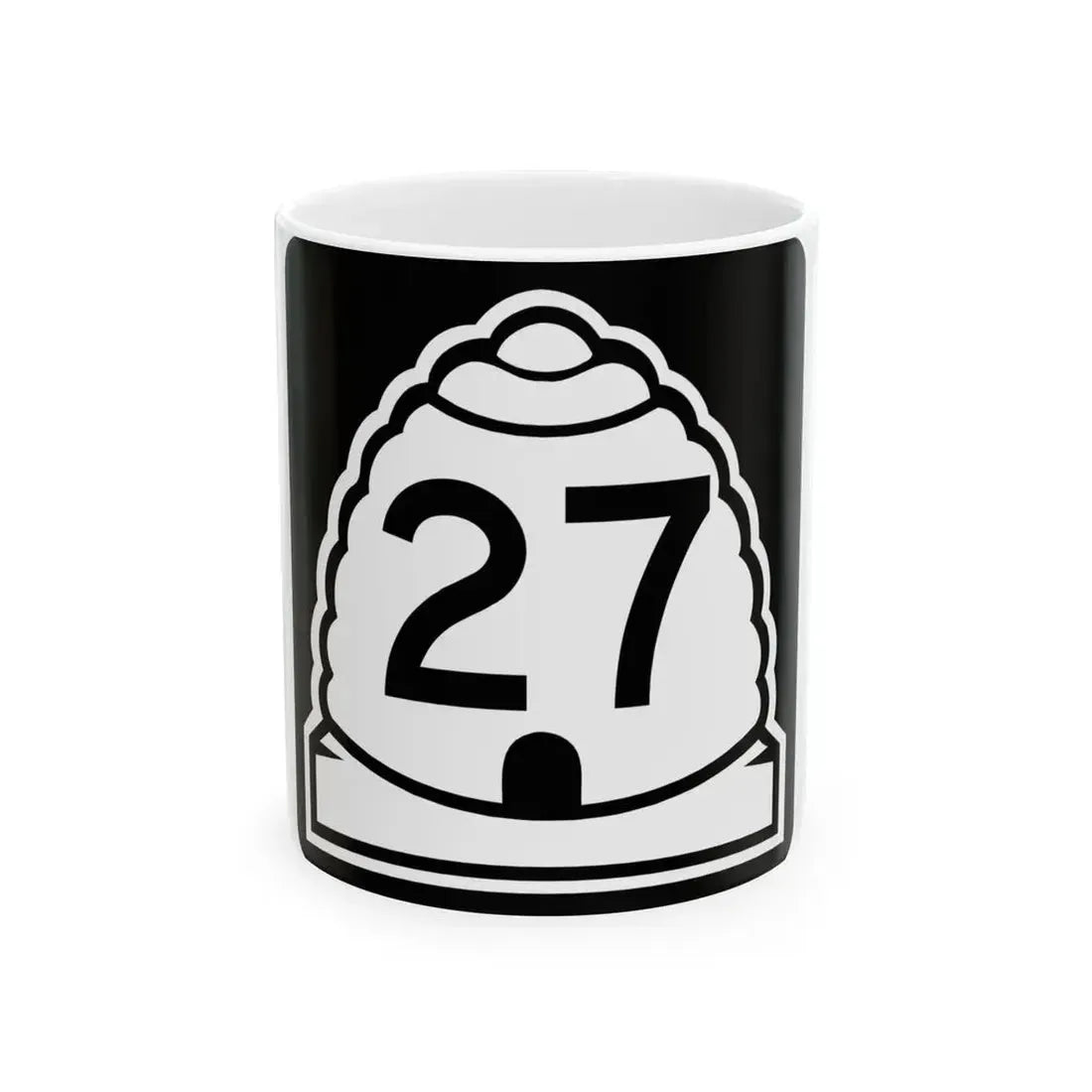 Utah 27 (Utah) (Road Sign) White Coffee Mug 11oz - Go Mug Yourself