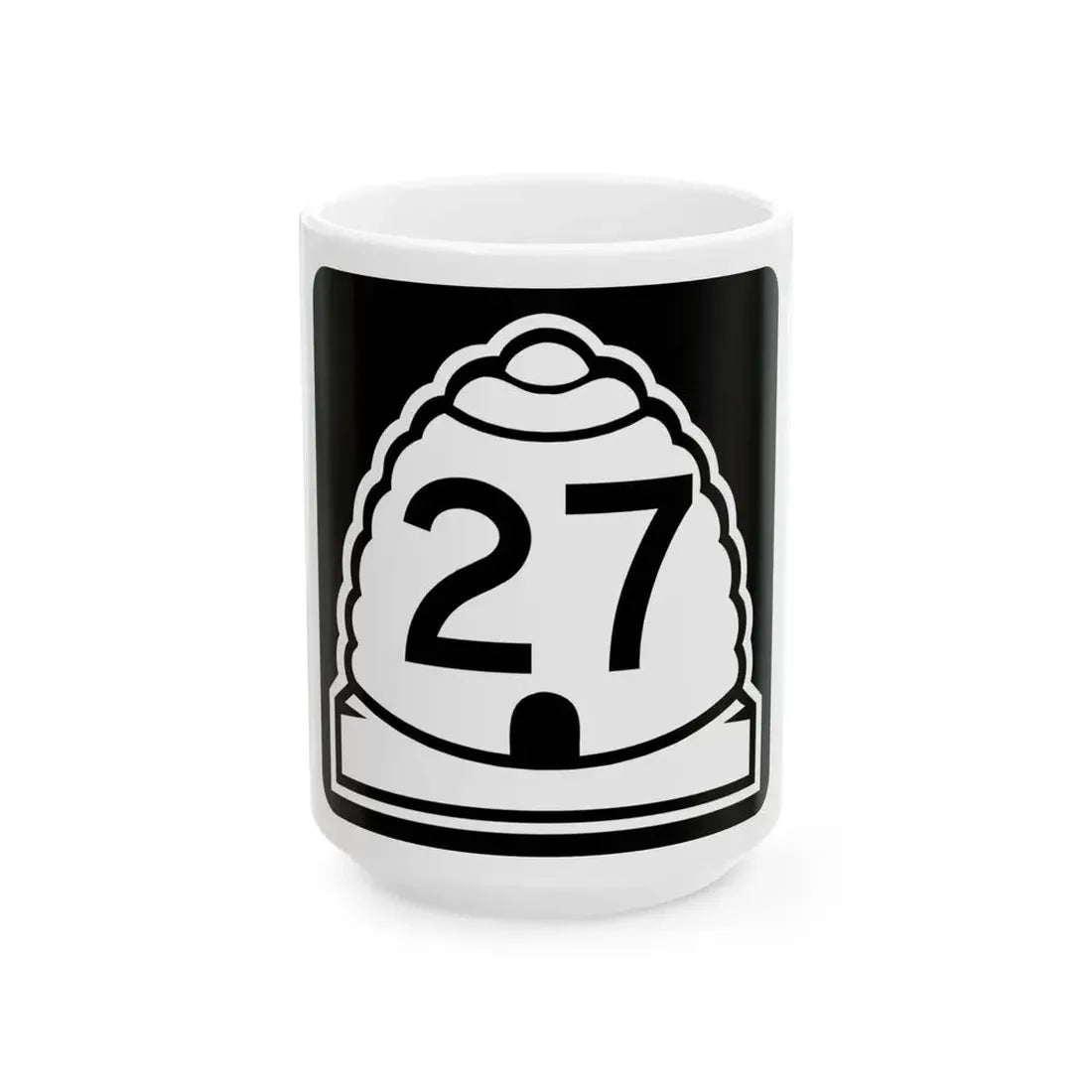 Utah 27 (Utah) (Road Sign) White Coffee Mug 15oz - Go Mug Yourself