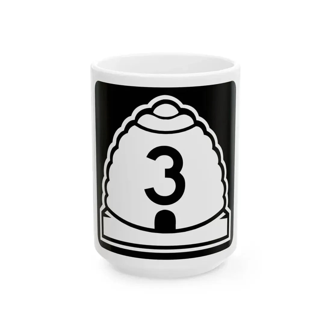 Utah 3 (Utah) (Road Sign) White Coffee Mug 15oz - Go Mug Yourself
