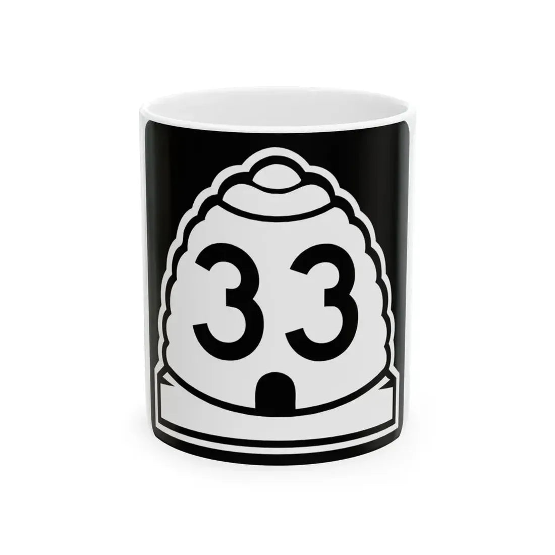 Utah 33 (Utah) (Road Sign) White Coffee Mug 11oz - Go Mug Yourself