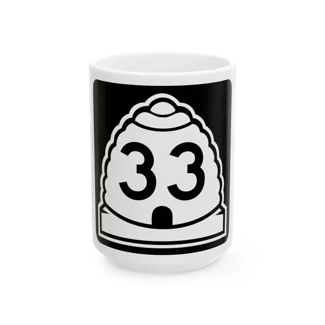Utah 33 (Utah) (Road Sign) White Coffee Mug 15oz - Go Mug Yourself