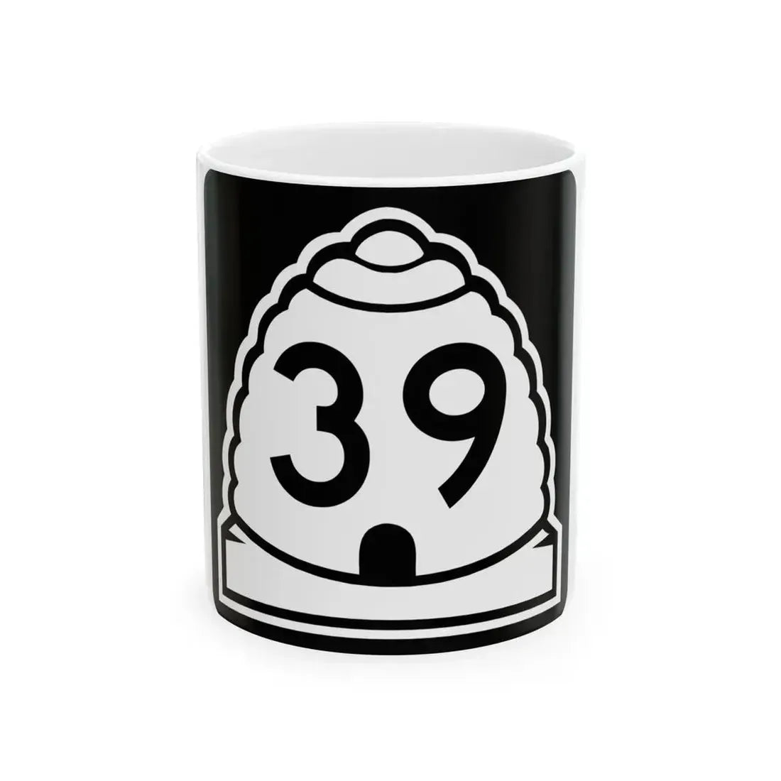 Utah 39 (Utah) (Road Sign) White Coffee Mug 11oz - Go Mug Yourself