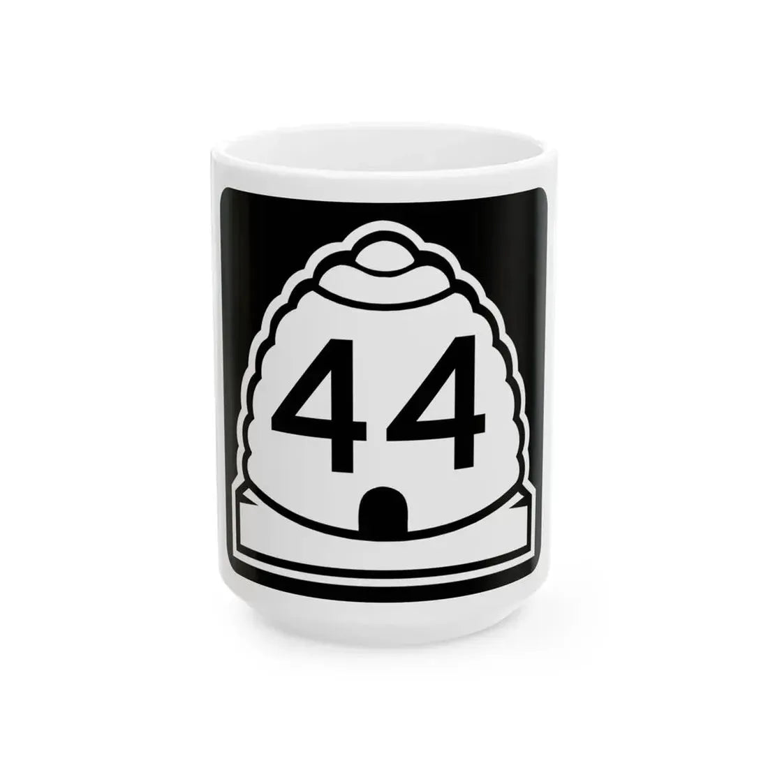 Utah 44 (Utah) (Road Sign) White Coffee Mug 15oz - Go Mug Yourself