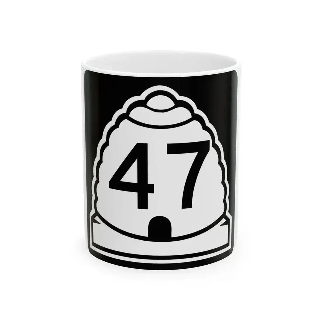 Utah 47 (Utah) (Road Sign) White Coffee Mug 11oz - Go Mug Yourself