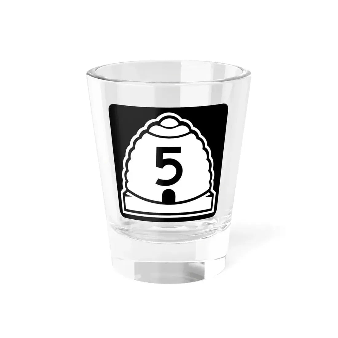 Utah 5 (Utah) (Road Sign) Shot Glass 1.5oz 1.5oz - Go Mug Yourself