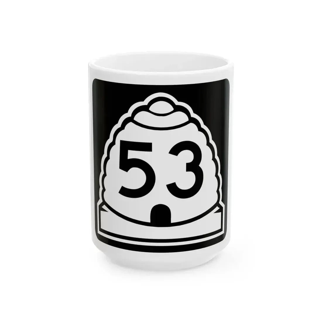 Utah 53 (Utah) (Road Sign) White Coffee Mug 15oz - Go Mug Yourself