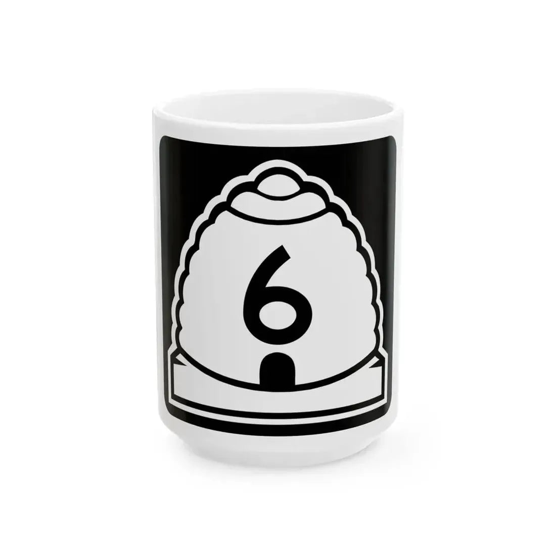 Utah 6 (Utah) (Road Sign) White Coffee Mug 15oz - Go Mug Yourself