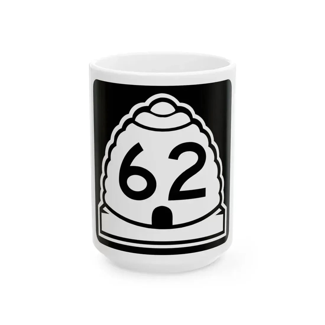 Utah 62 (Utah) (Road Sign) White Coffee Mug 15oz - Go Mug Yourself