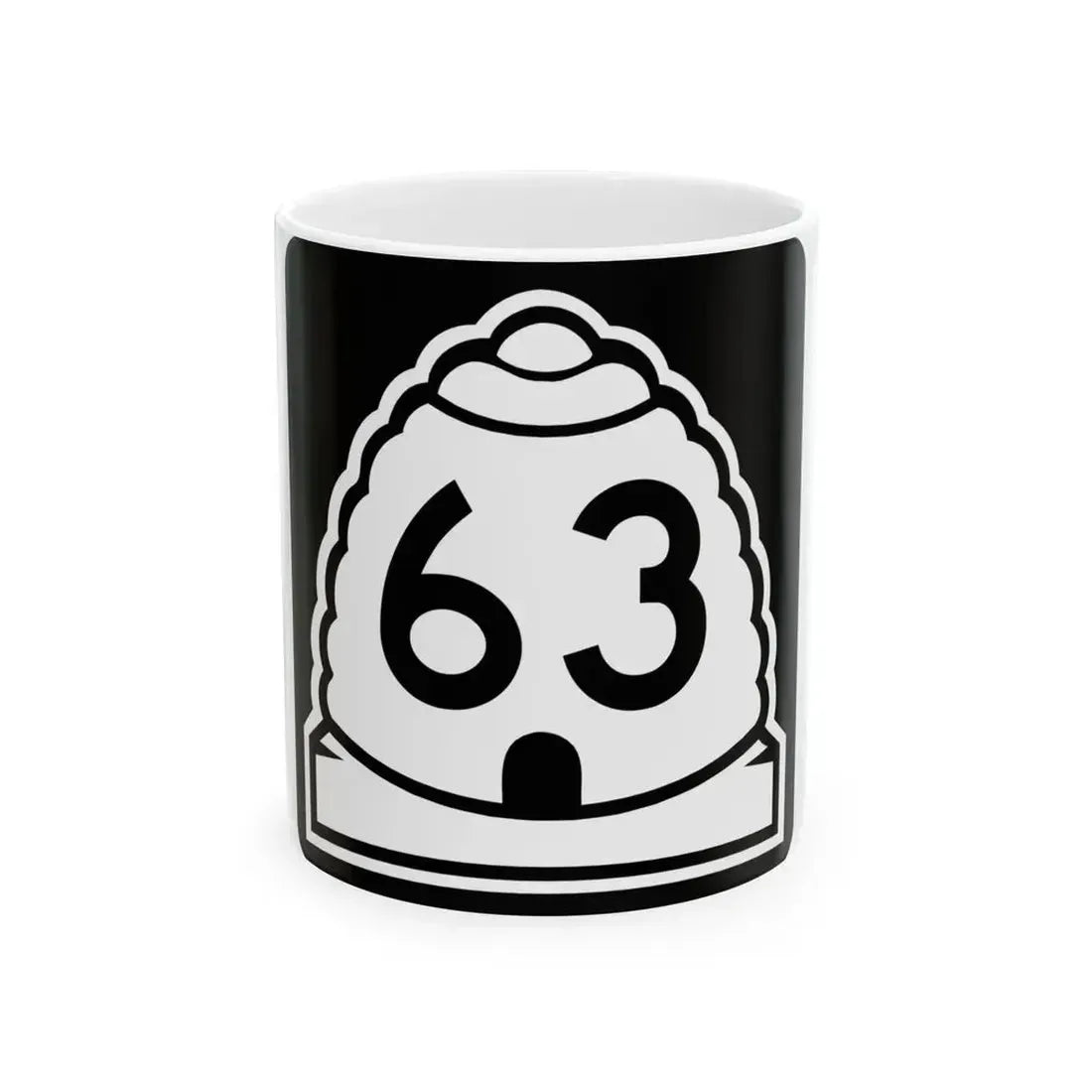 Utah 63 (Utah) (Road Sign) White Coffee Mug 11oz - Go Mug Yourself