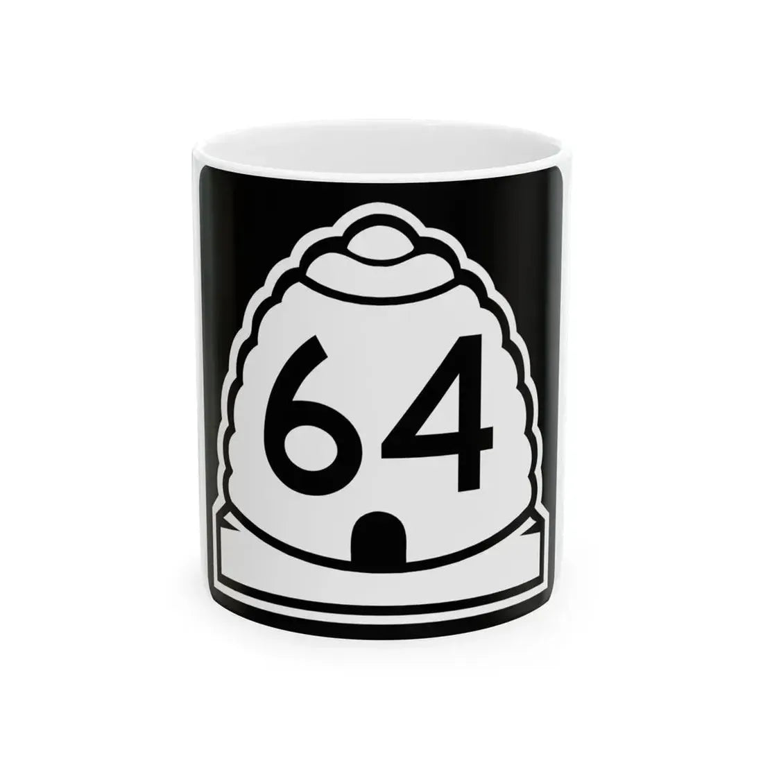 Utah 64 (Utah) (Road Sign) White Coffee Mug 11oz - Go Mug Yourself