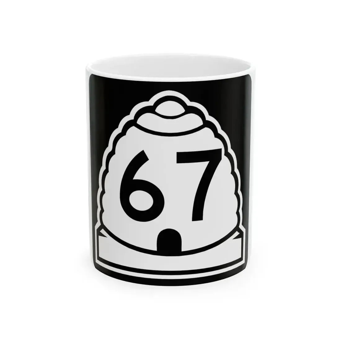 Utah 67 (Utah) (Road Sign) White Coffee Mug 11oz - Go Mug Yourself