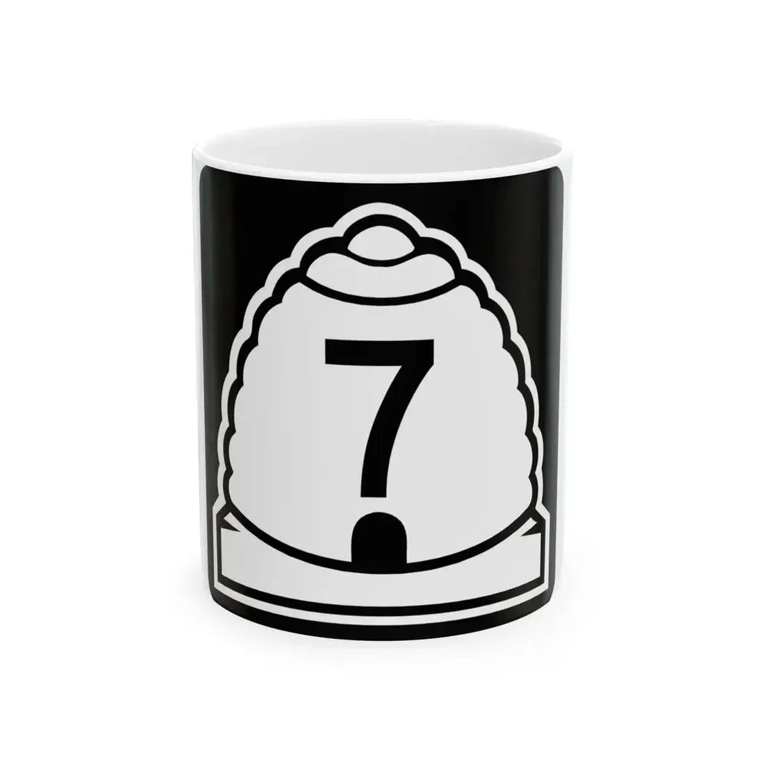 Utah 7 (Utah) (Road Sign) White Coffee Mug 11oz - Go Mug Yourself
