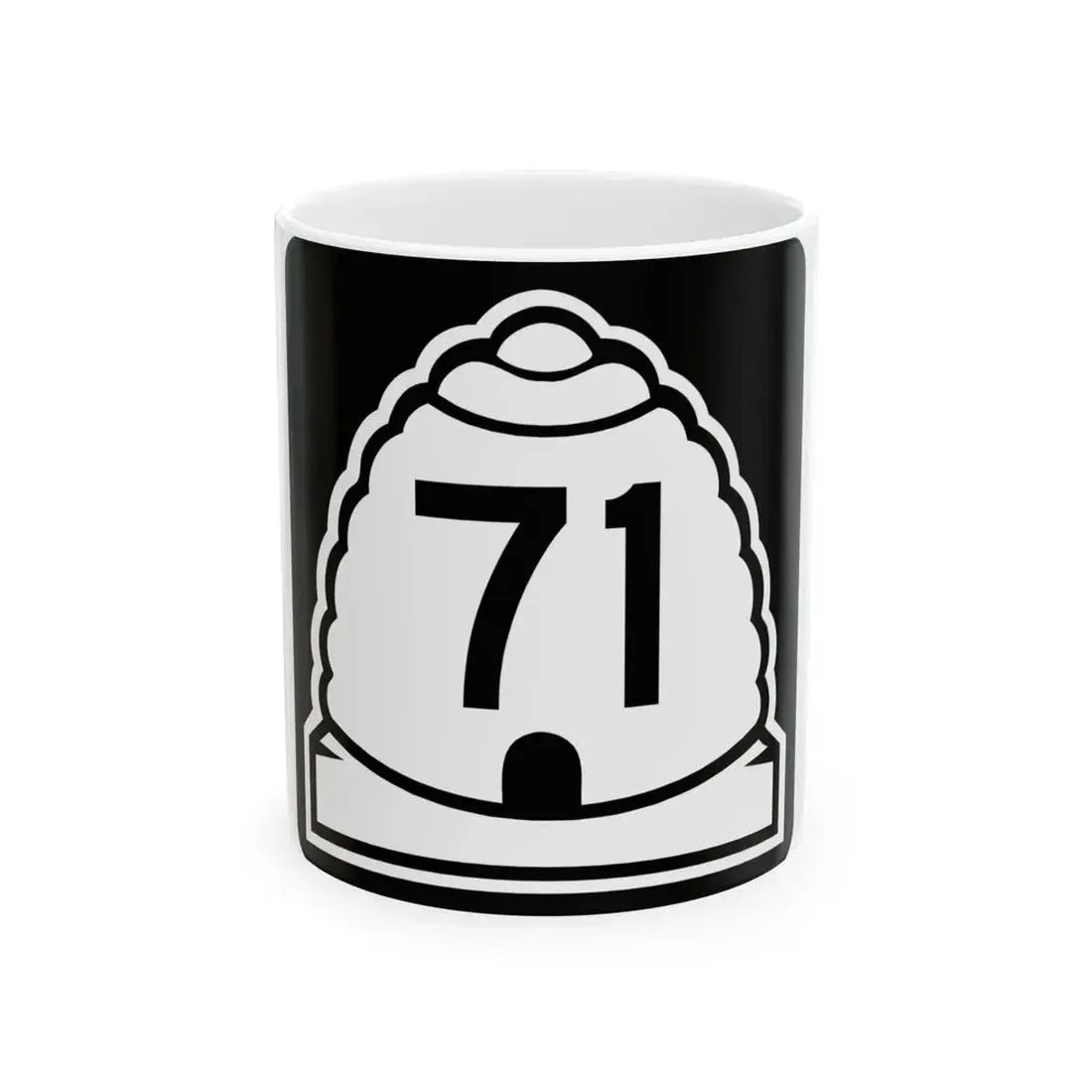 Utah 71 (Utah) (Road Sign) White Coffee Mug 11oz - Go Mug Yourself