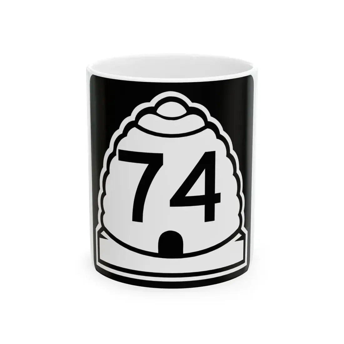Utah 74 (Utah) (Road Sign) White Coffee Mug 11oz - Go Mug Yourself