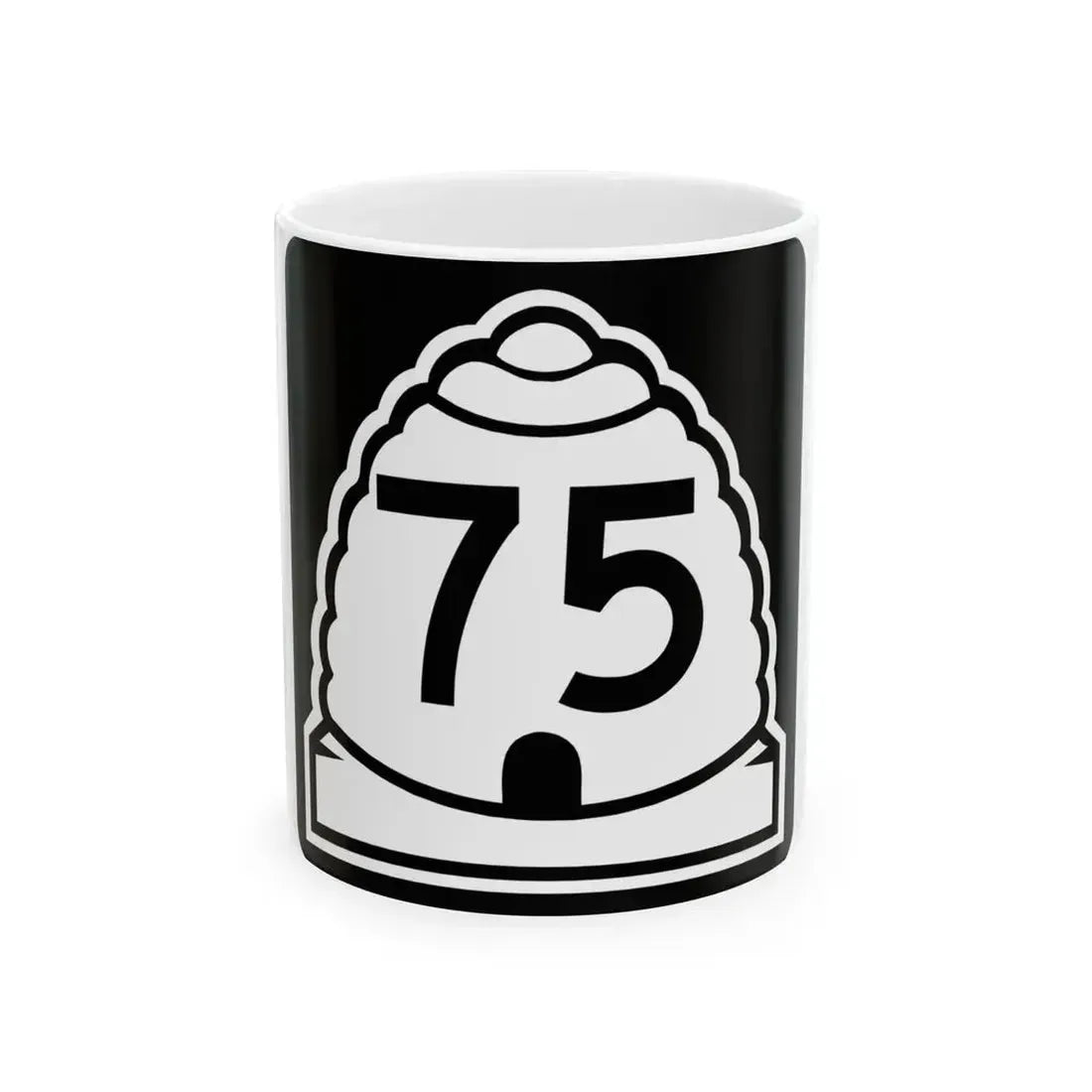 Utah 75 (Utah) (Road Sign) White Coffee Mug 11oz - Go Mug Yourself
