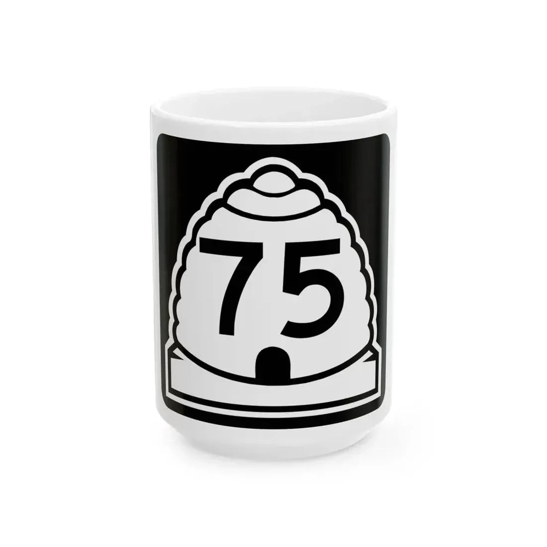 Utah 75 (Utah) (Road Sign) White Coffee Mug 15oz - Go Mug Yourself