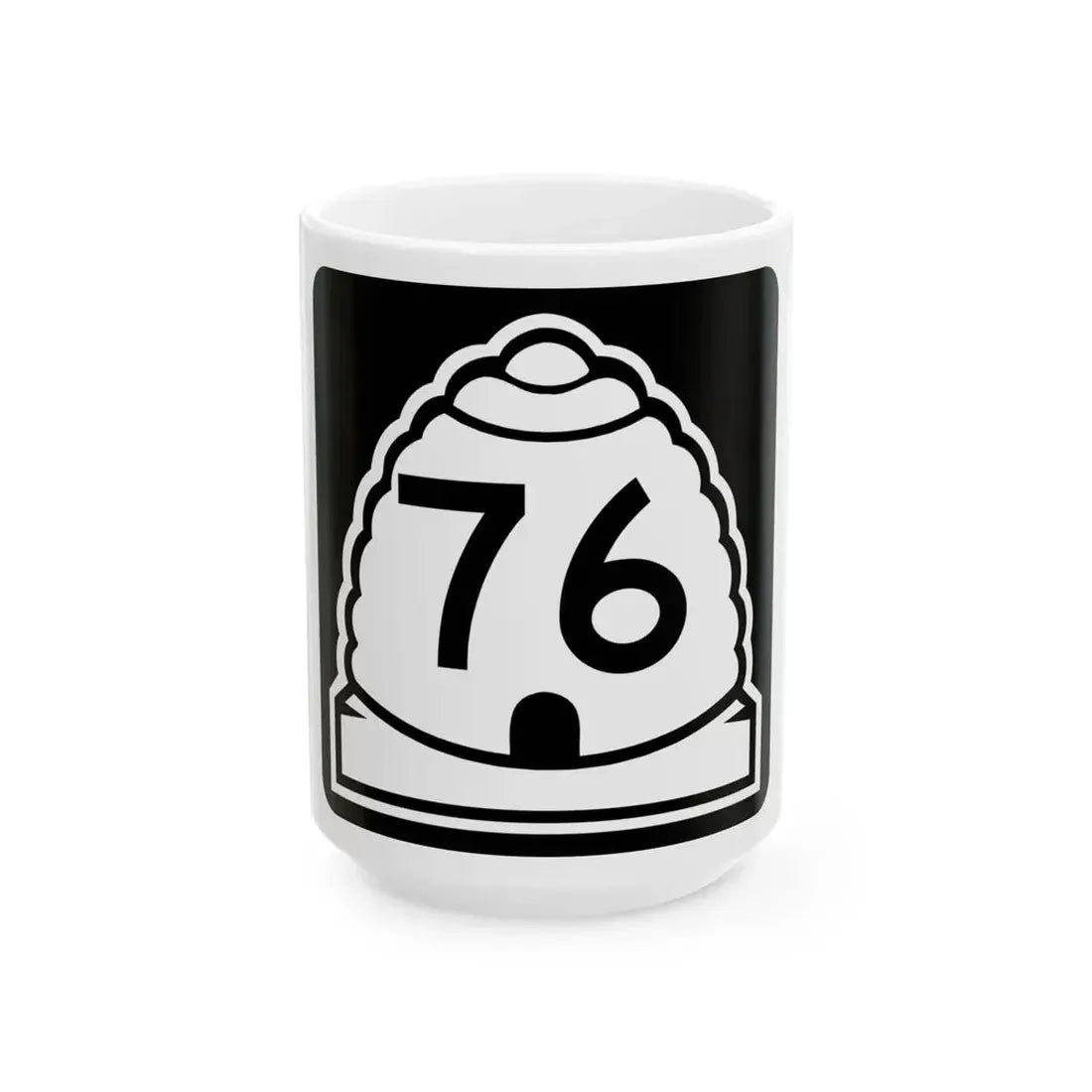 Utah 76 (Utah) (Road Sign) White Coffee Mug 15oz - Go Mug Yourself