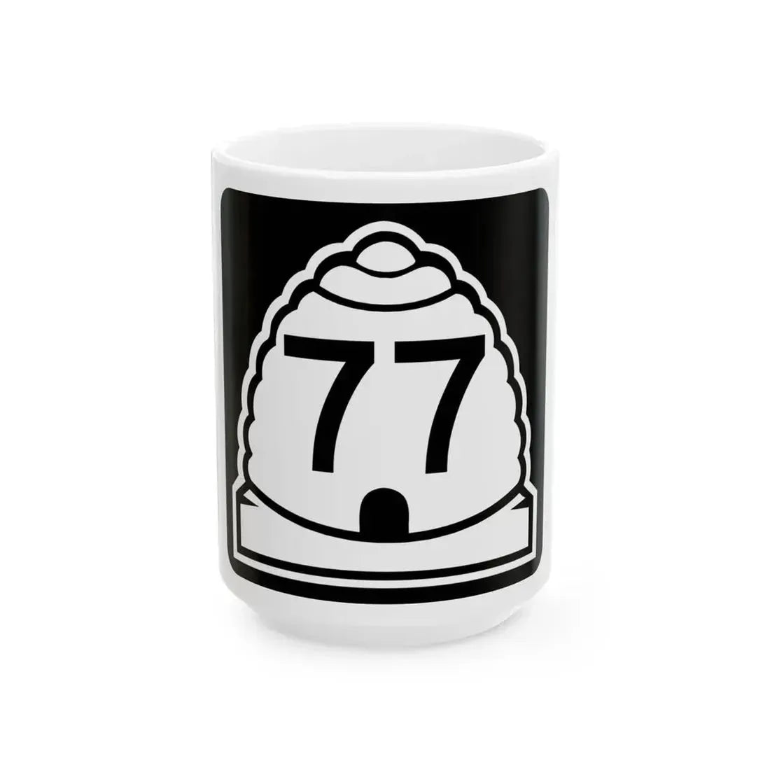 Utah 77 (Utah) (Road Sign) White Coffee Mug 15oz - Go Mug Yourself