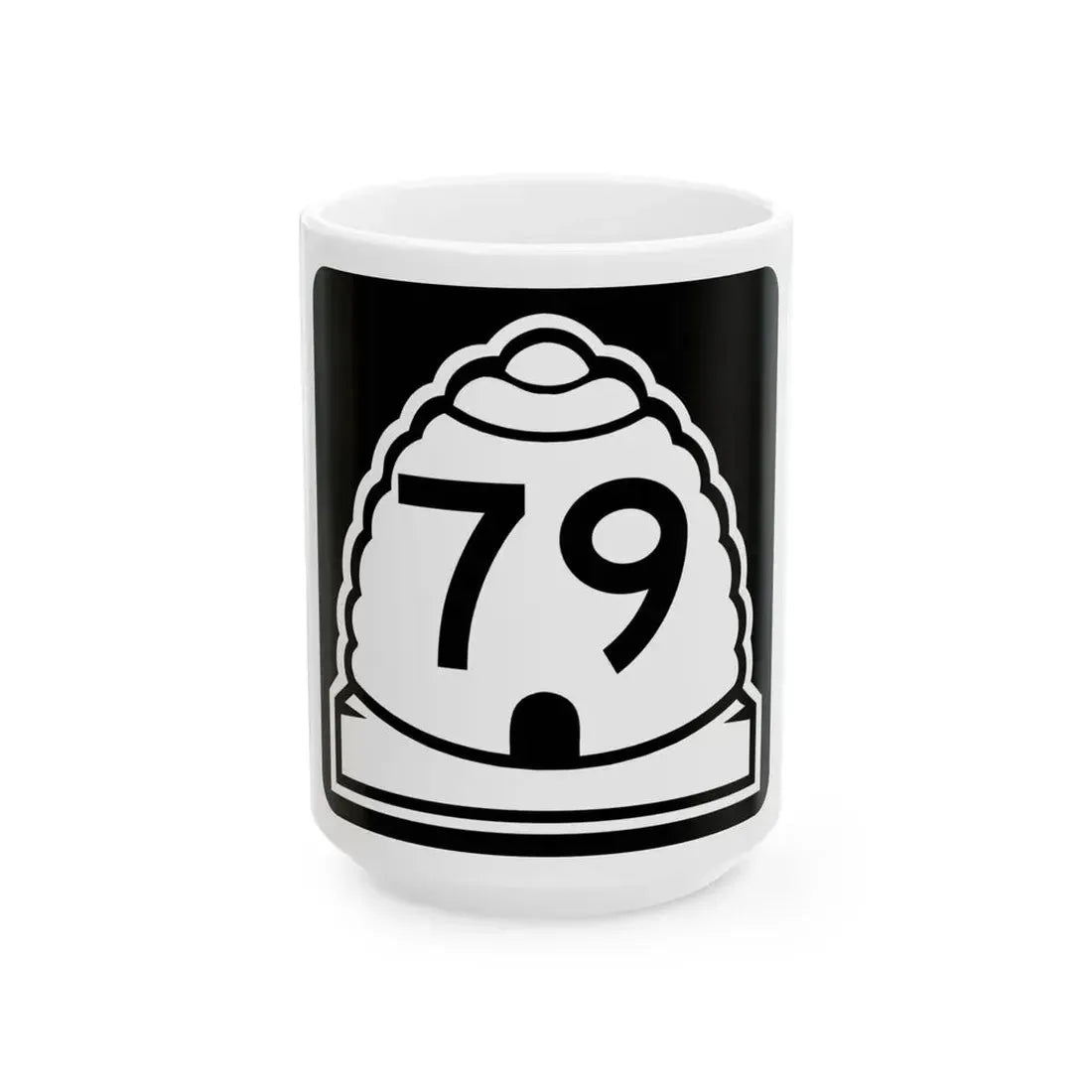Utah 79 (Utah) (Road Sign) White Coffee Mug 15oz - Go Mug Yourself