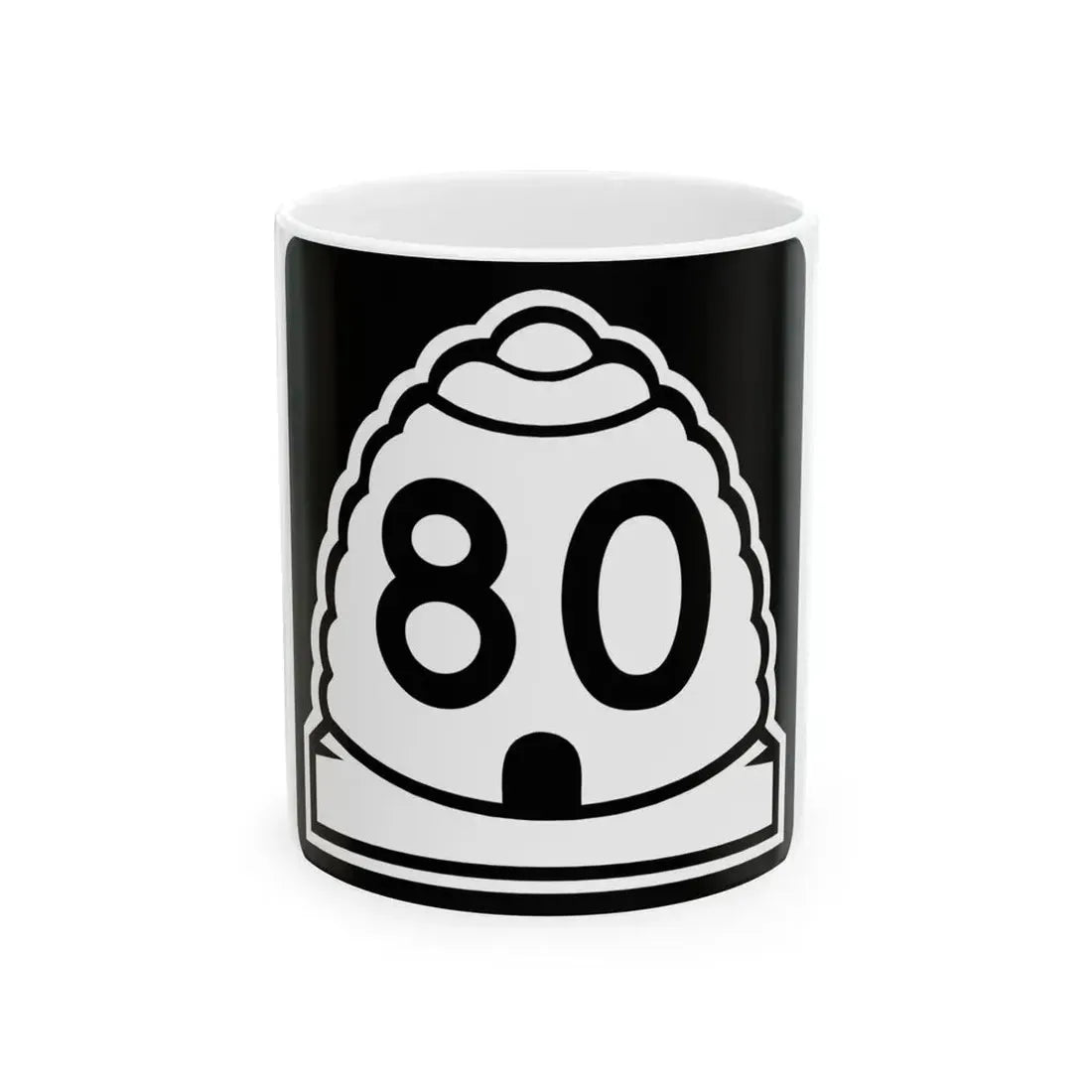 Utah 80 (Utah) (Road Sign) White Coffee Mug 11oz - Go Mug Yourself