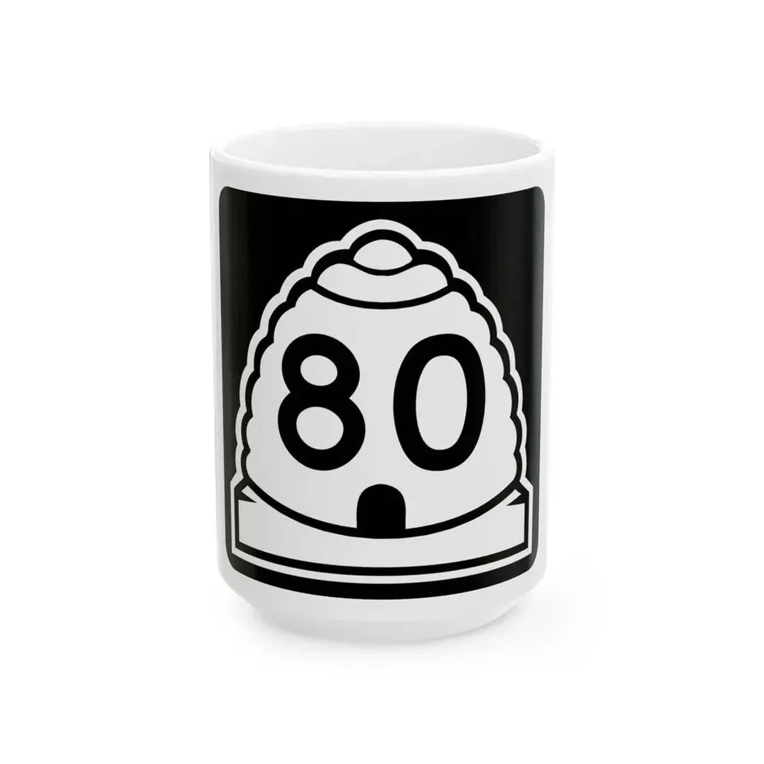 Utah 80 (Utah) (Road Sign) White Coffee Mug 15oz - Go Mug Yourself