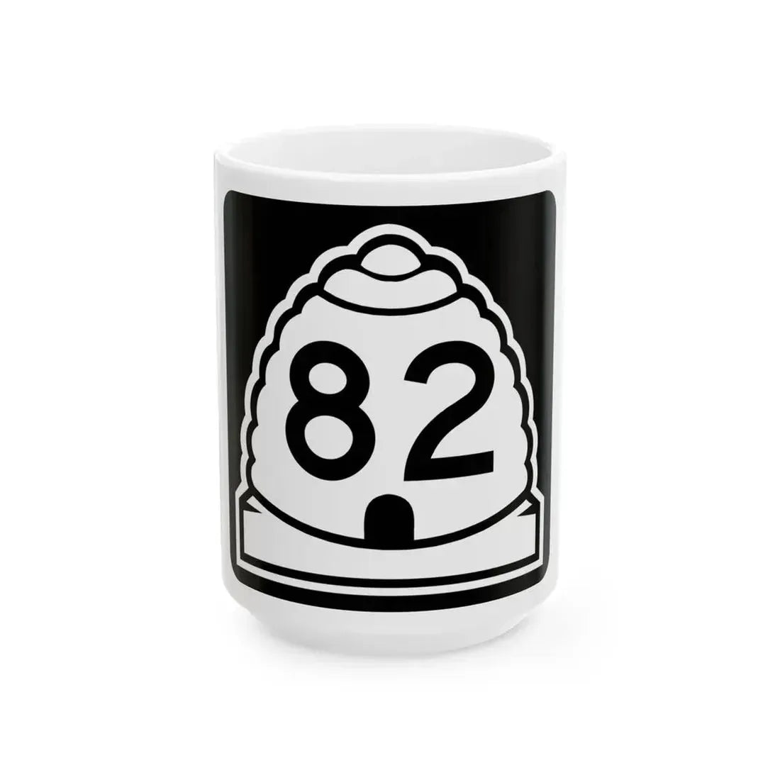 Utah 82 (Utah) (Road Sign) White Coffee Mug 15oz - Go Mug Yourself