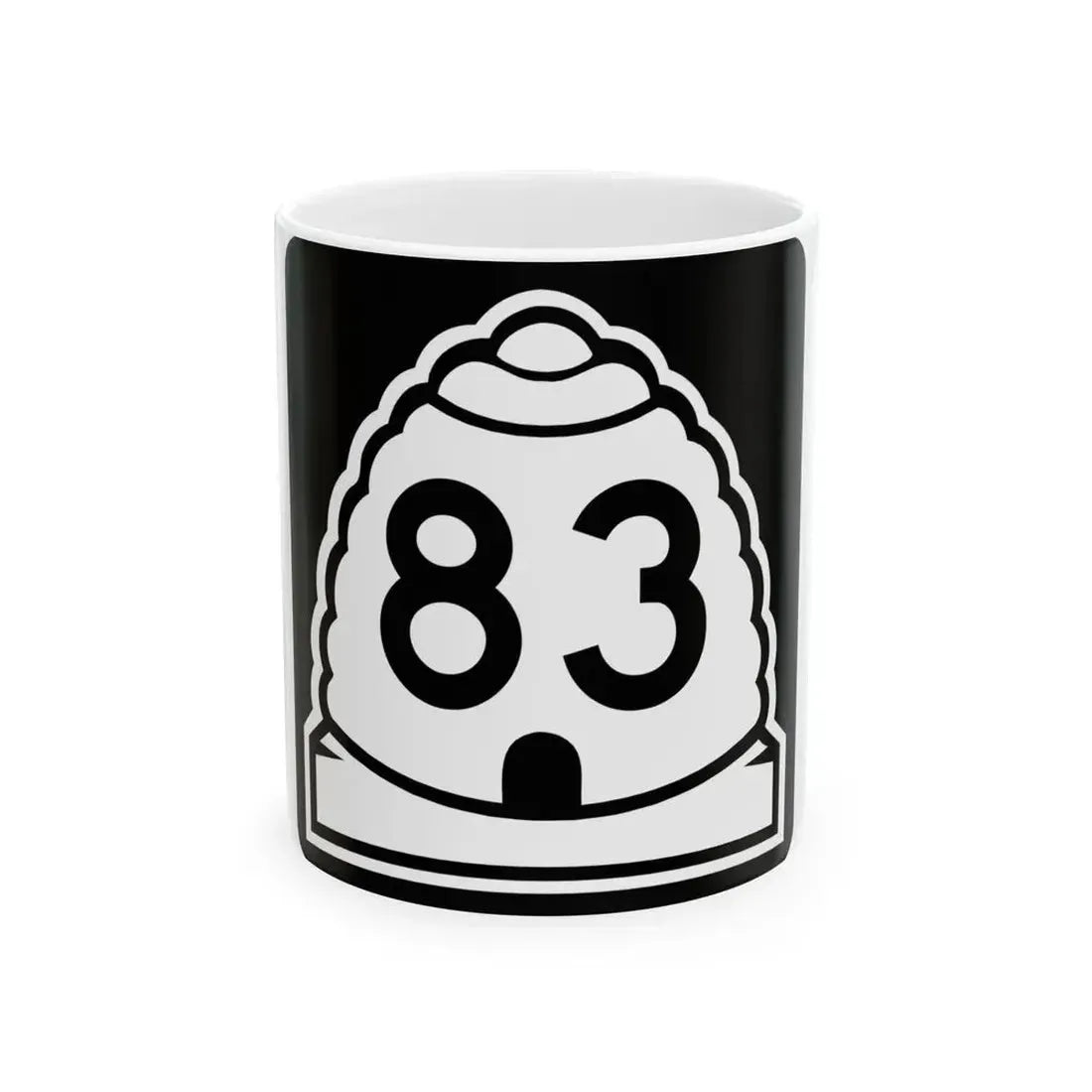Utah 83 (Utah) (Road Sign) White Coffee Mug 11oz - Go Mug Yourself