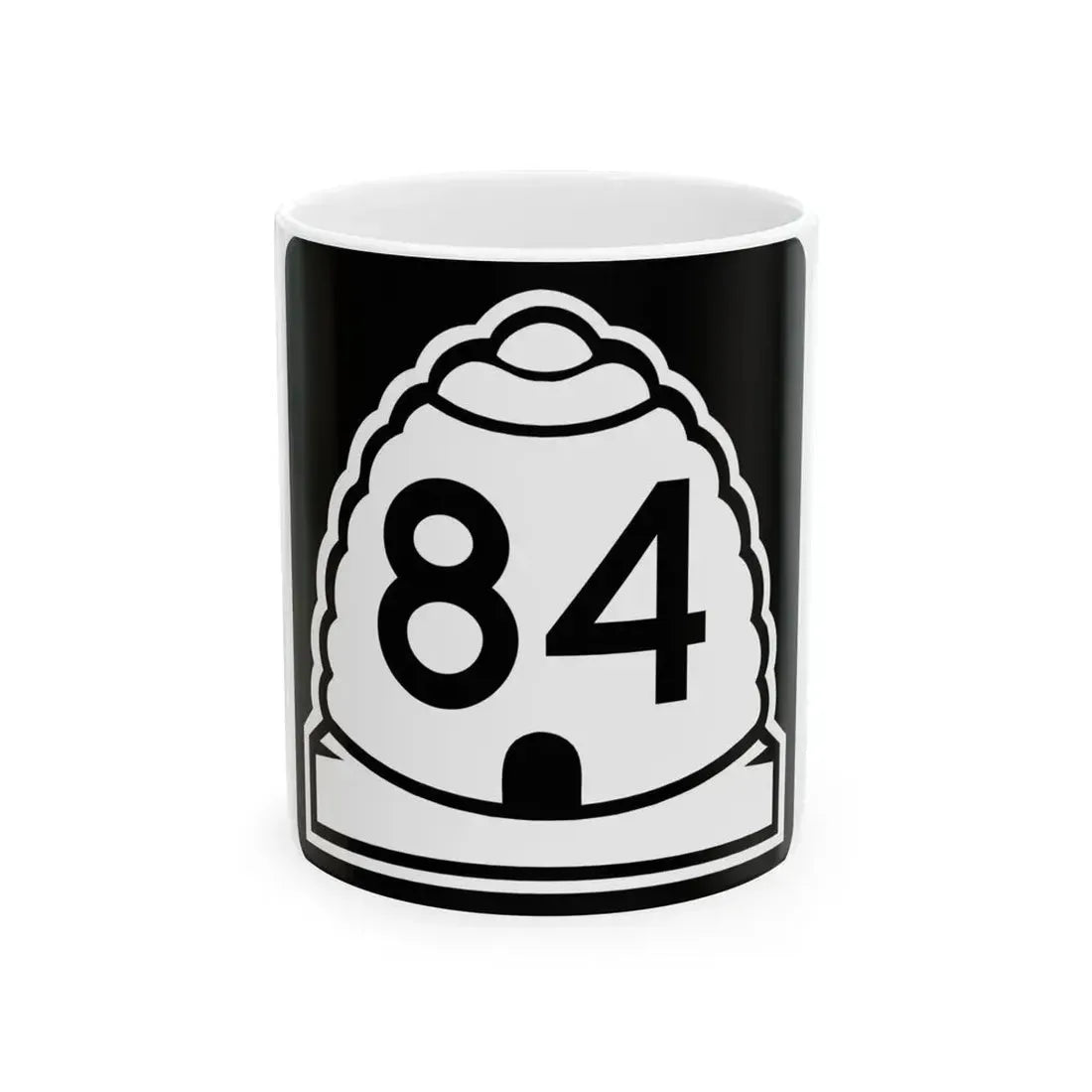 Utah 84 (Utah) (Road Sign) White Coffee Mug 11oz - Go Mug Yourself