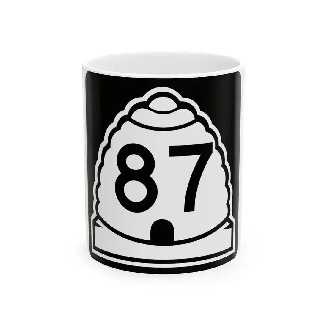 Utah 87 (Utah) (Road Sign) White Coffee Mug 11oz - Go Mug Yourself