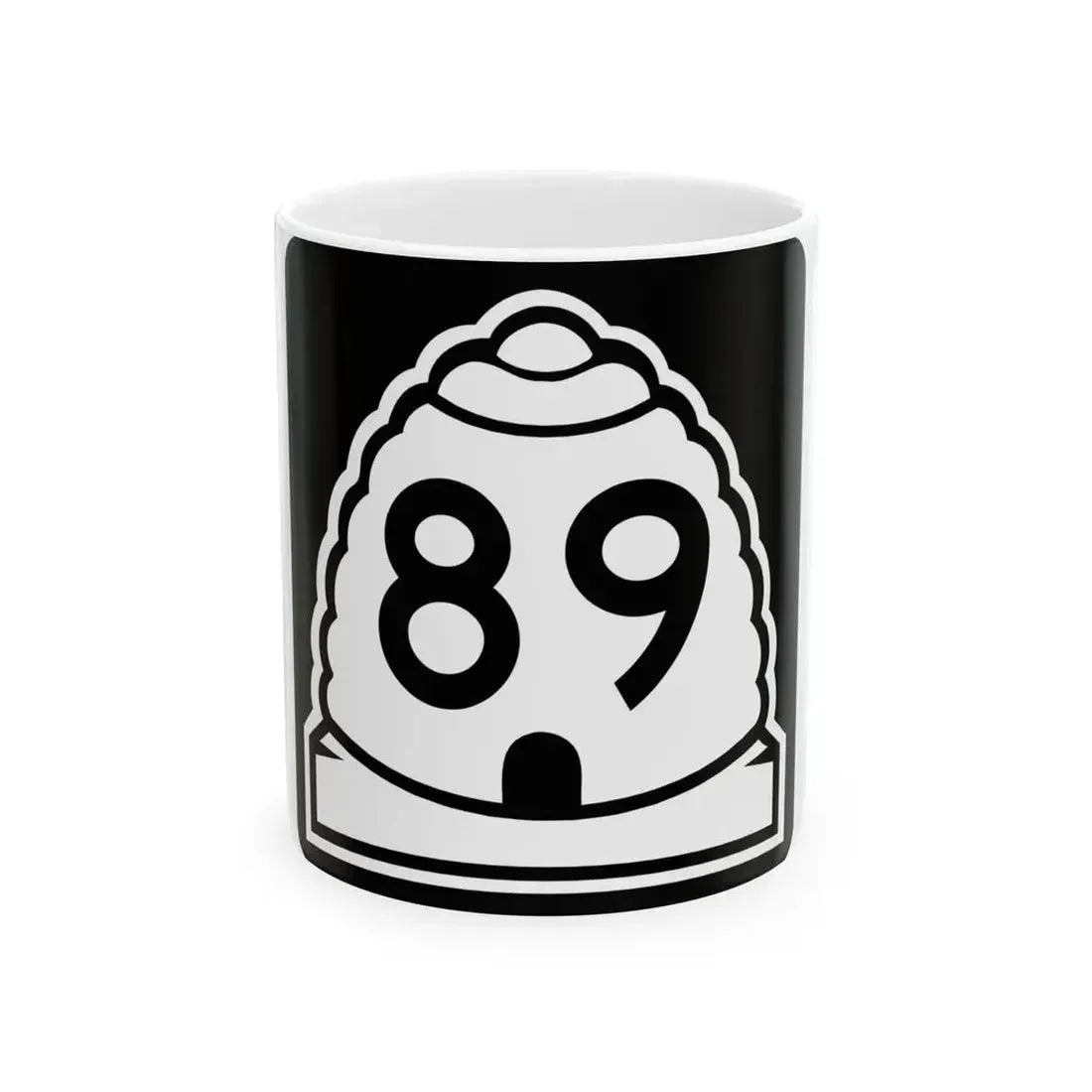 Utah 89 (Utah) (Road Sign) White Coffee Mug 11oz - Go Mug Yourself