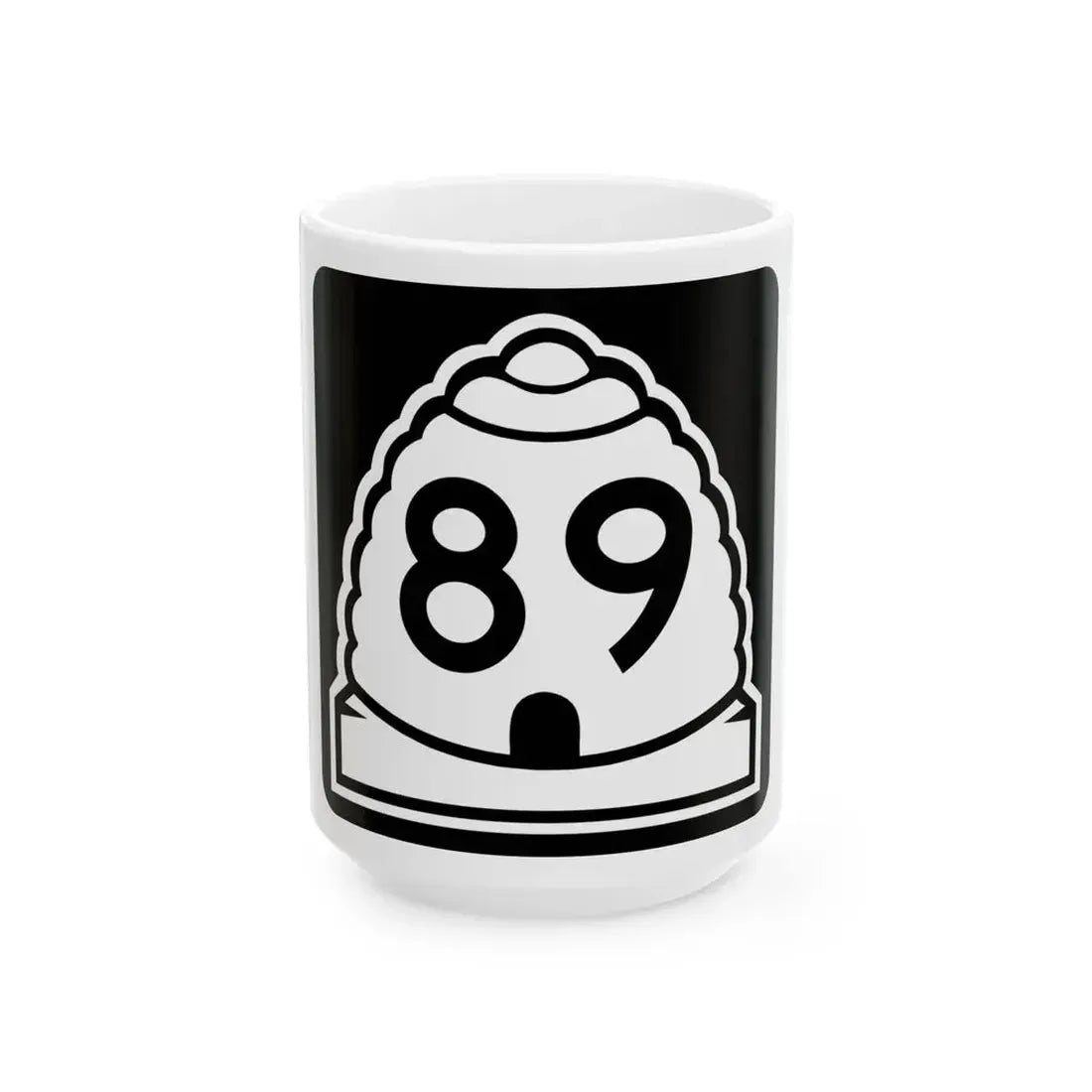 Utah 89 (Utah) (Road Sign) White Coffee Mug 15oz - Go Mug Yourself