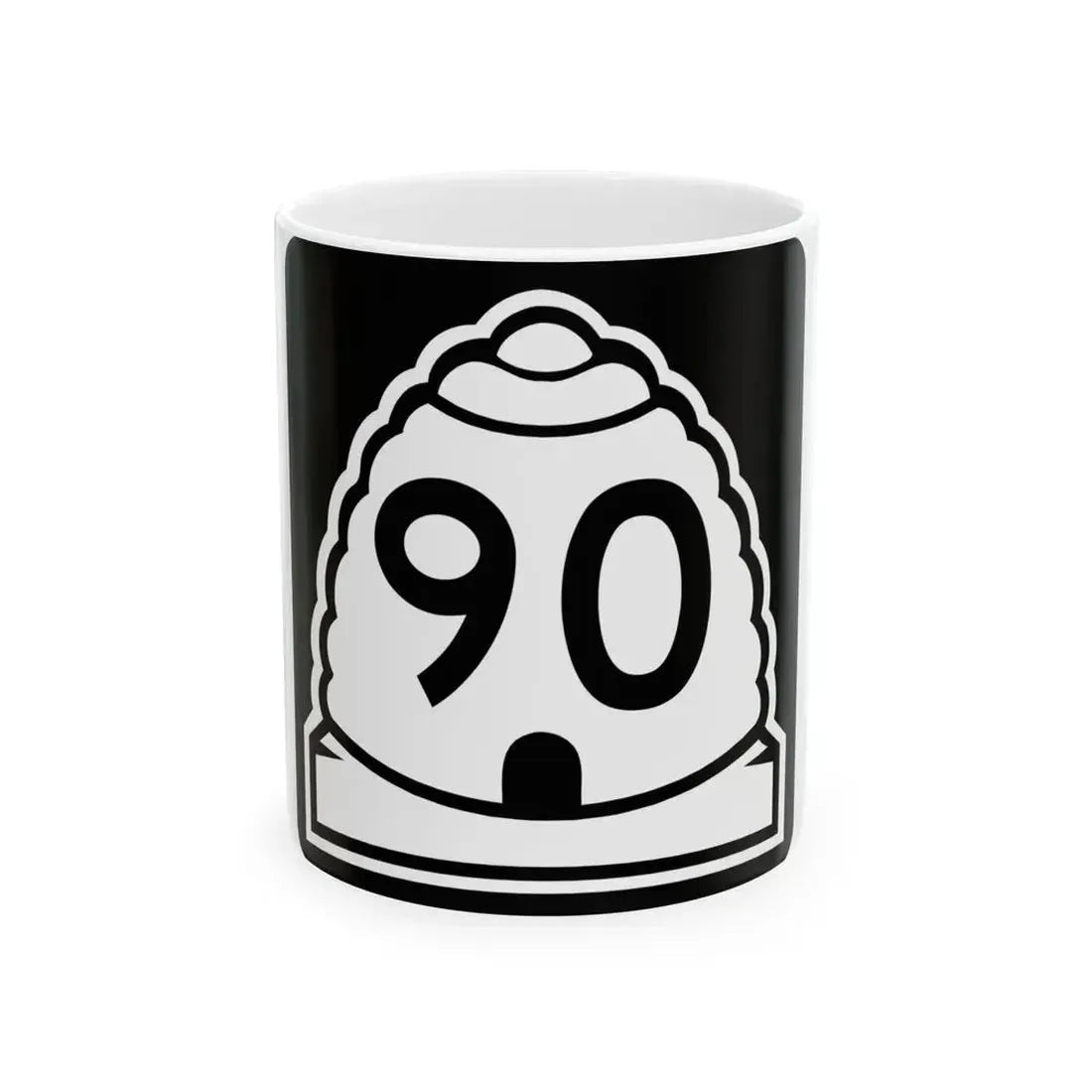Utah 90 (Utah) (Road Sign) White Coffee Mug 11oz - Go Mug Yourself