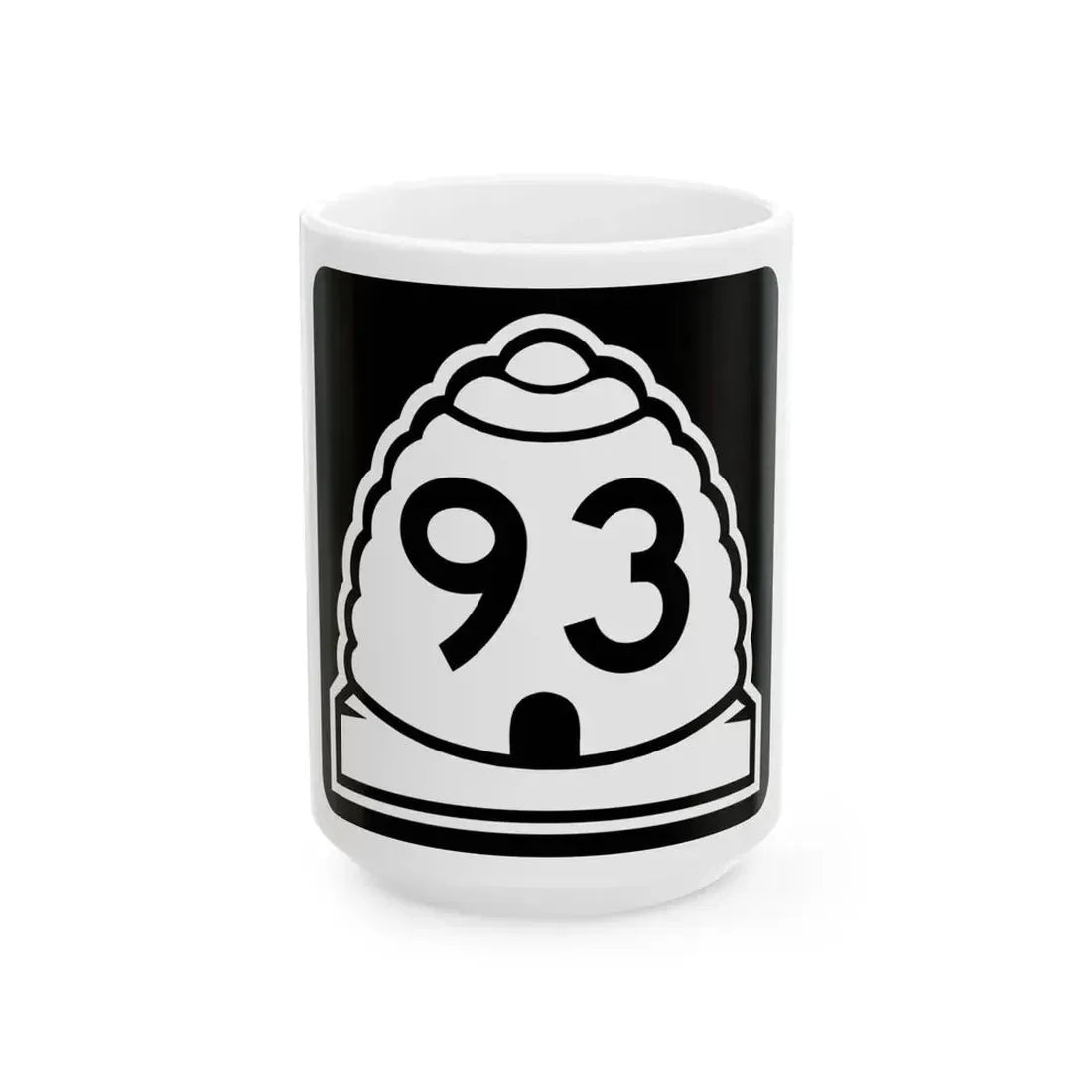 Utah 93 (Utah) (Road Sign) White Coffee Mug 15oz - Go Mug Yourself