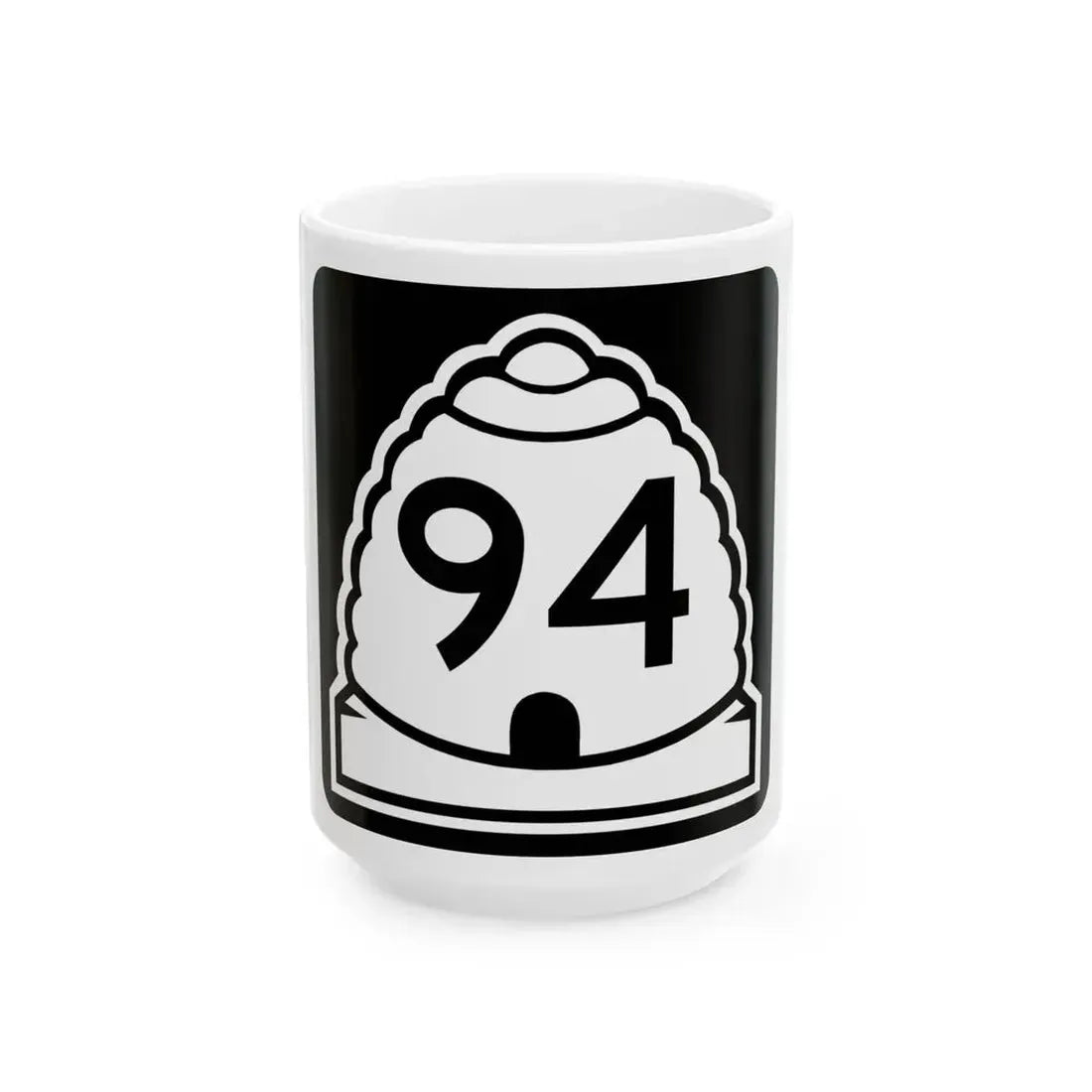Utah 94 (Utah) (Road Sign) White Coffee Mug 15oz - Go Mug Yourself