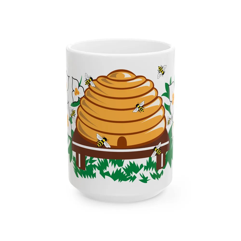 Utah Arms Banner (United States) White Coffee Mug 15oz - Go Mug Yourself