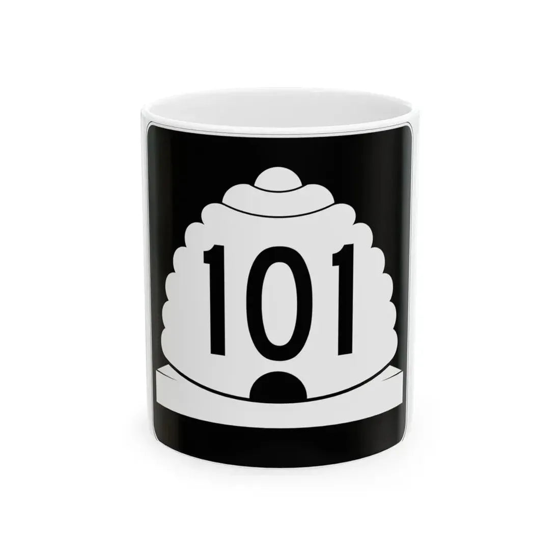Utah SR 101 (Utah) (Road Sign) White Coffee Mug 11oz - Go Mug Yourself