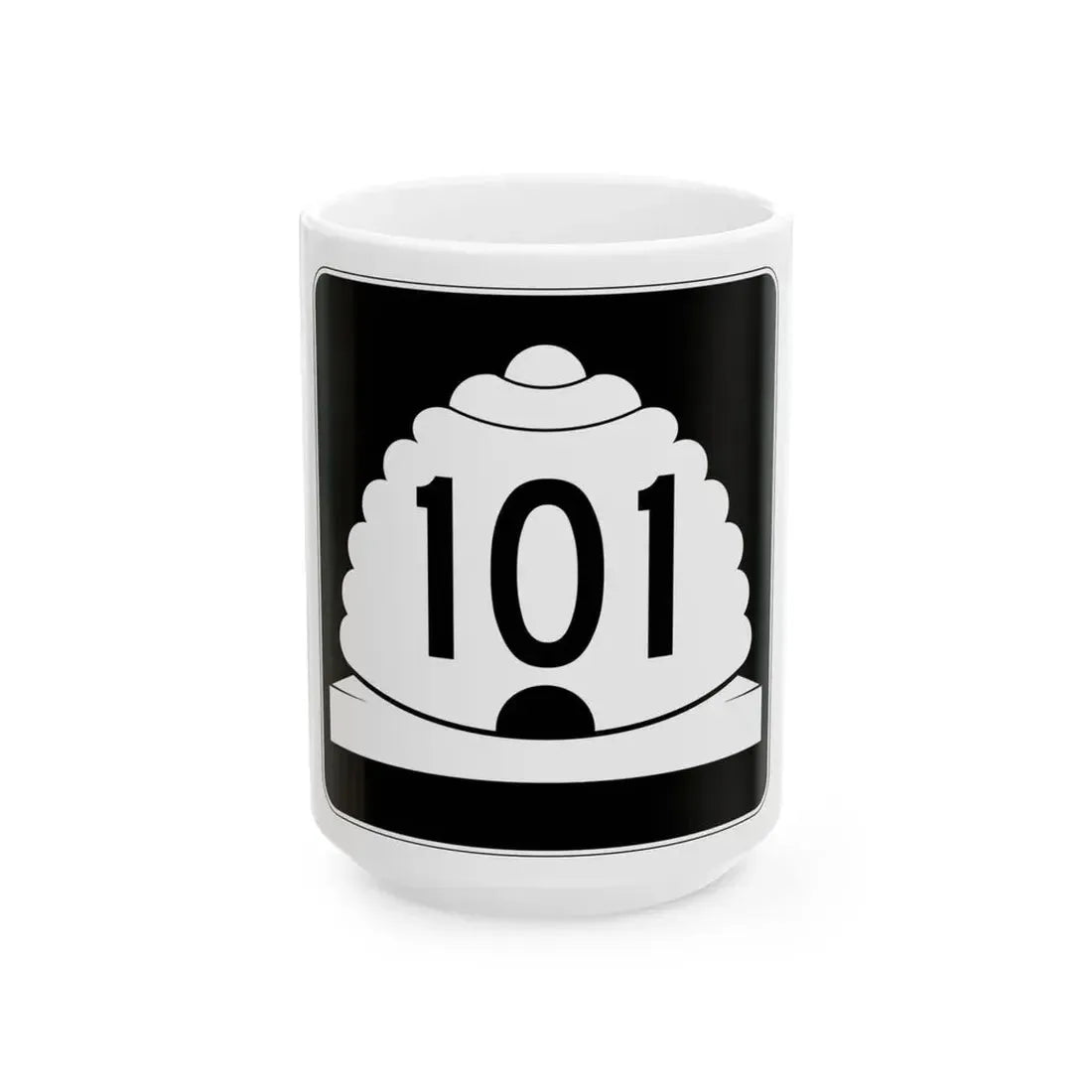 Utah SR 101 (Utah) (Road Sign) White Coffee Mug 15oz - Go Mug Yourself