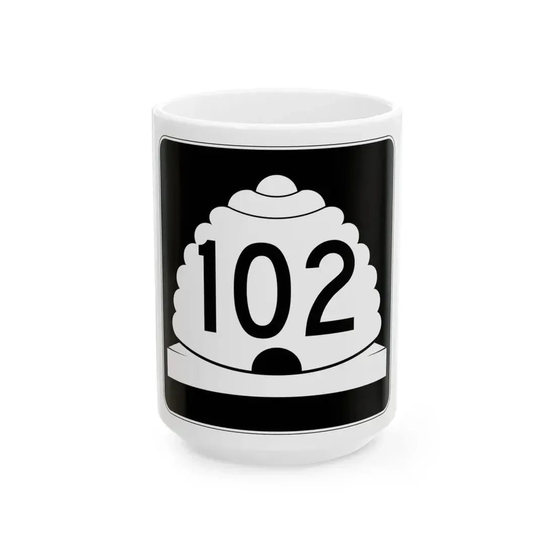 Utah SR 102 (Utah) (Road Sign) White Coffee Mug 15oz - Go Mug Yourself