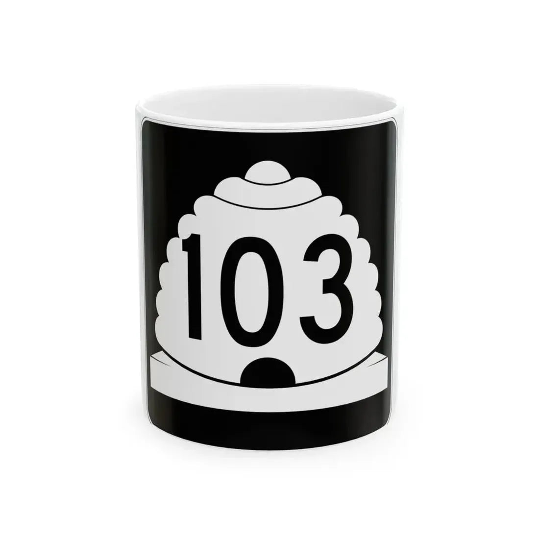 Utah SR 103 (Utah) (Road Sign) White Coffee Mug 11oz - Go Mug Yourself