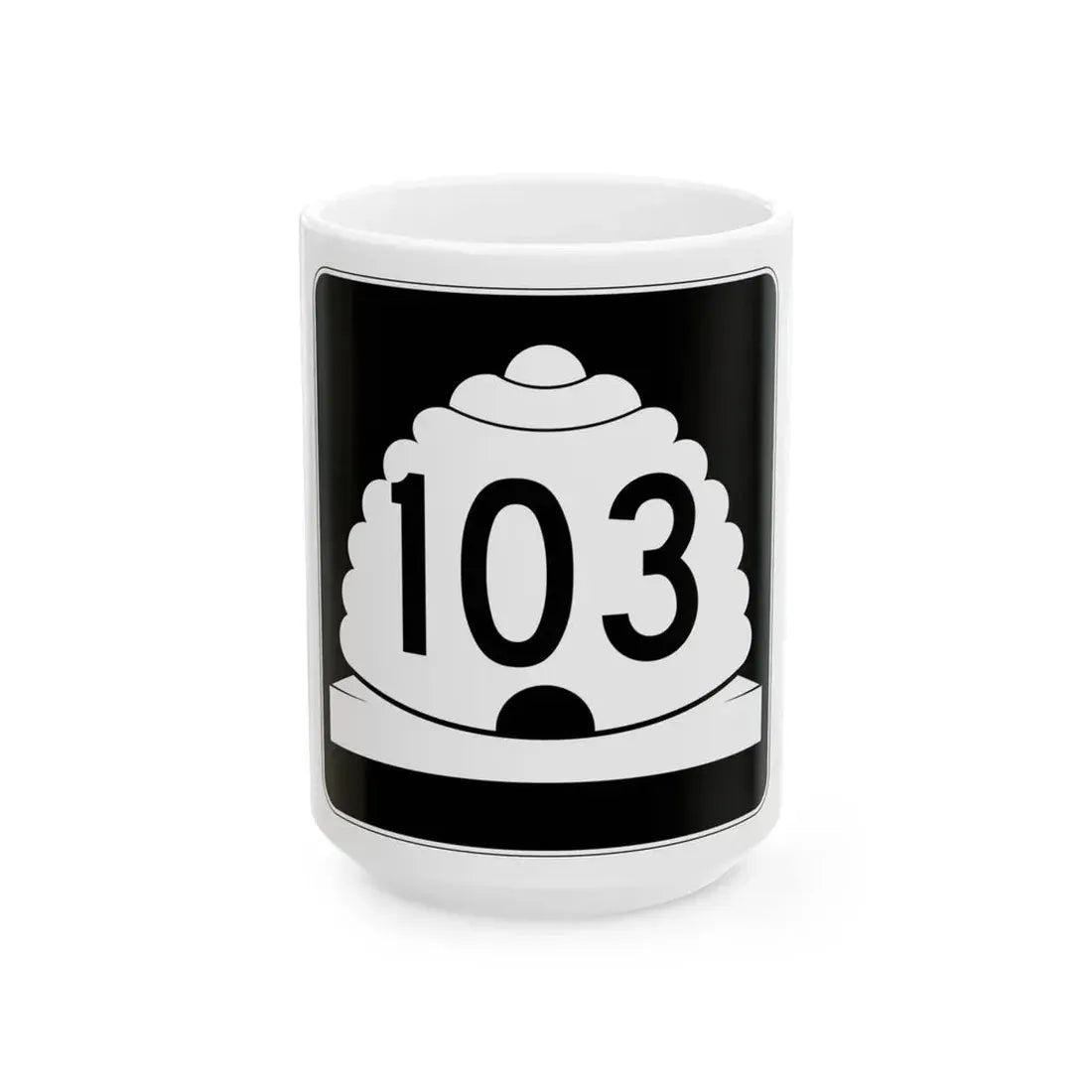 Utah SR 103 (Utah) (Road Sign) White Coffee Mug 15oz - Go Mug Yourself