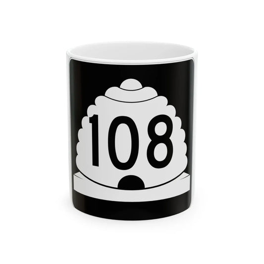 Utah SR 108 (Utah) (Road Sign) White Coffee Mug 11oz - Go Mug Yourself