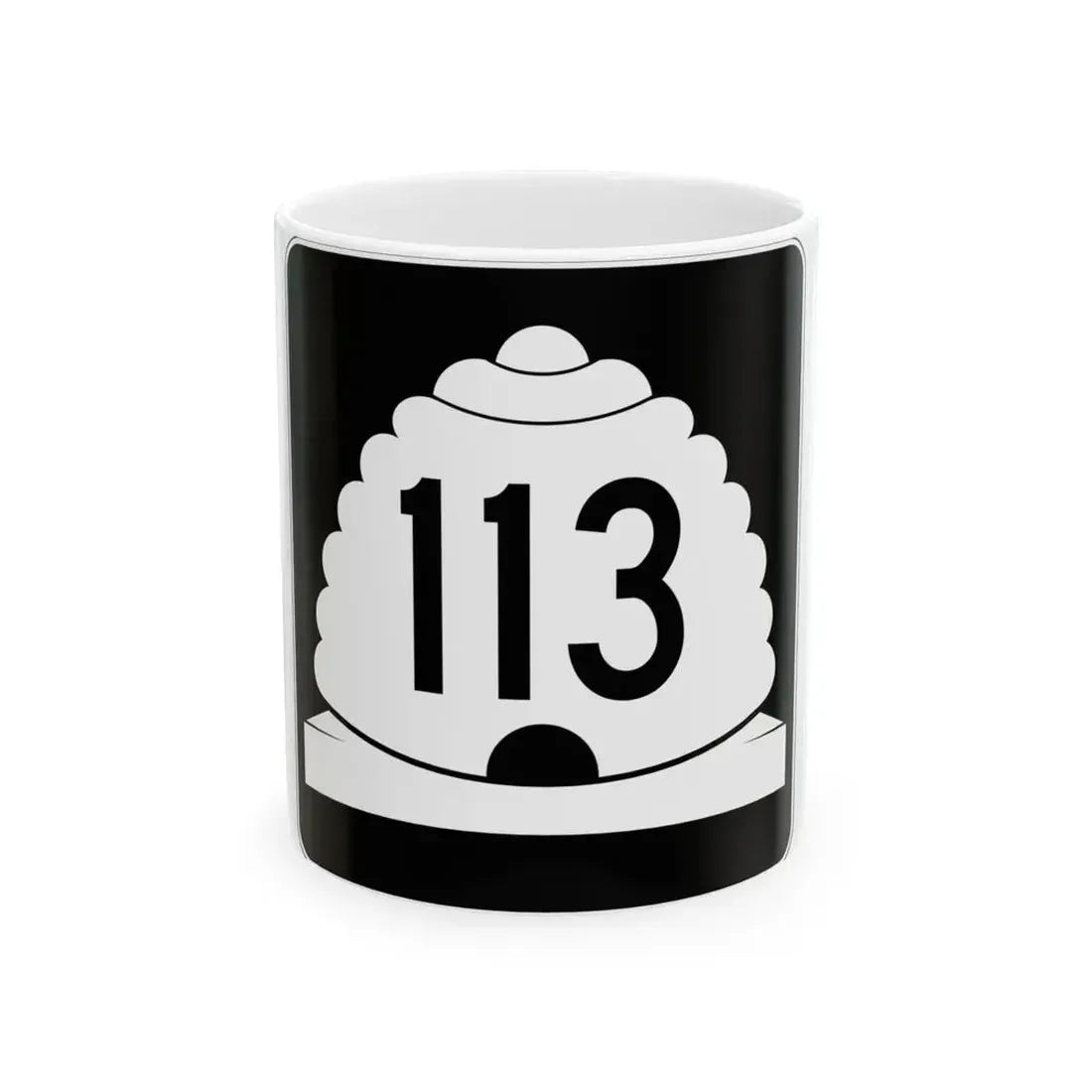 Utah SR 113 (Utah) (Road Sign) White Coffee Mug 11oz - Go Mug Yourself