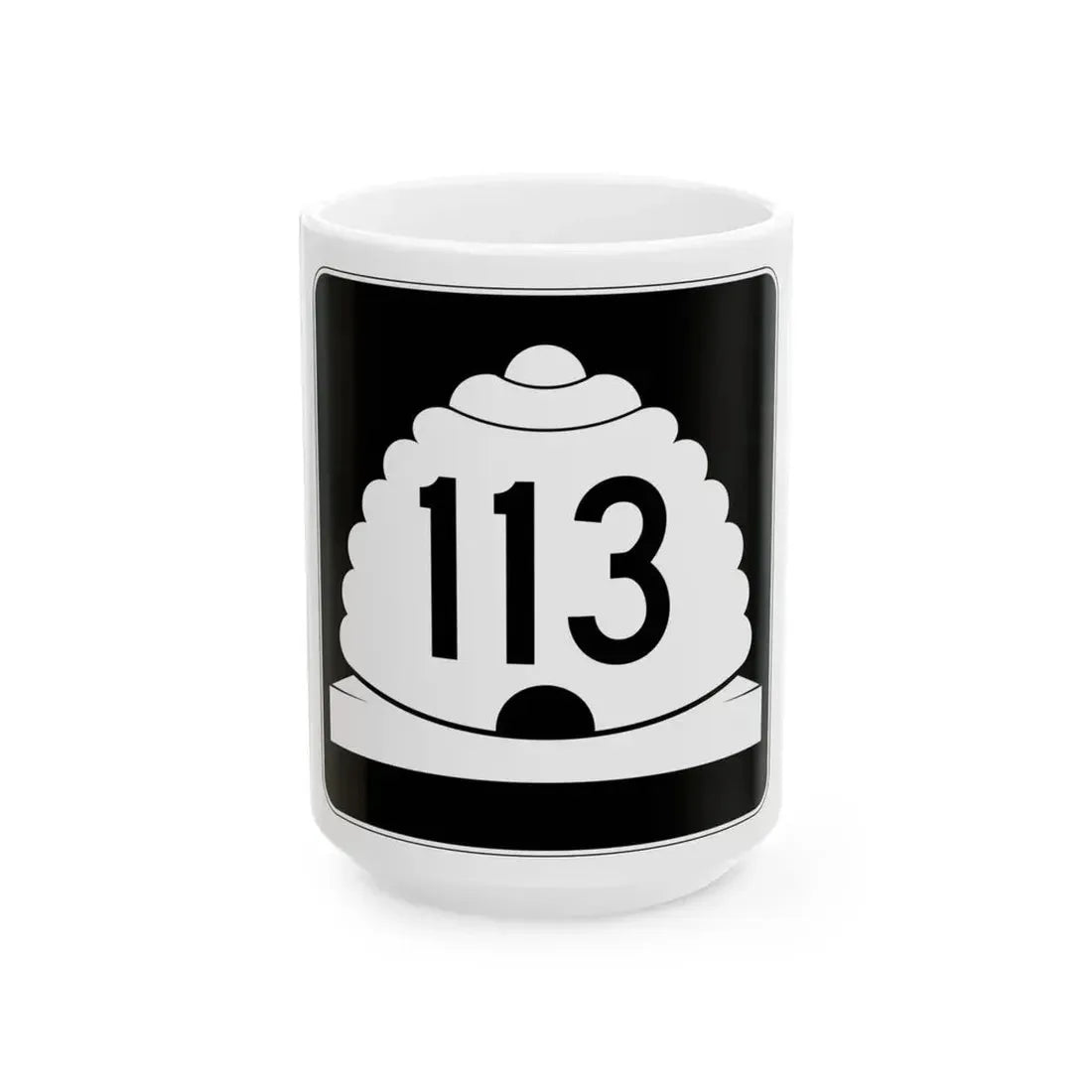 Utah SR 113 (Utah) (Road Sign) White Coffee Mug 15oz - Go Mug Yourself