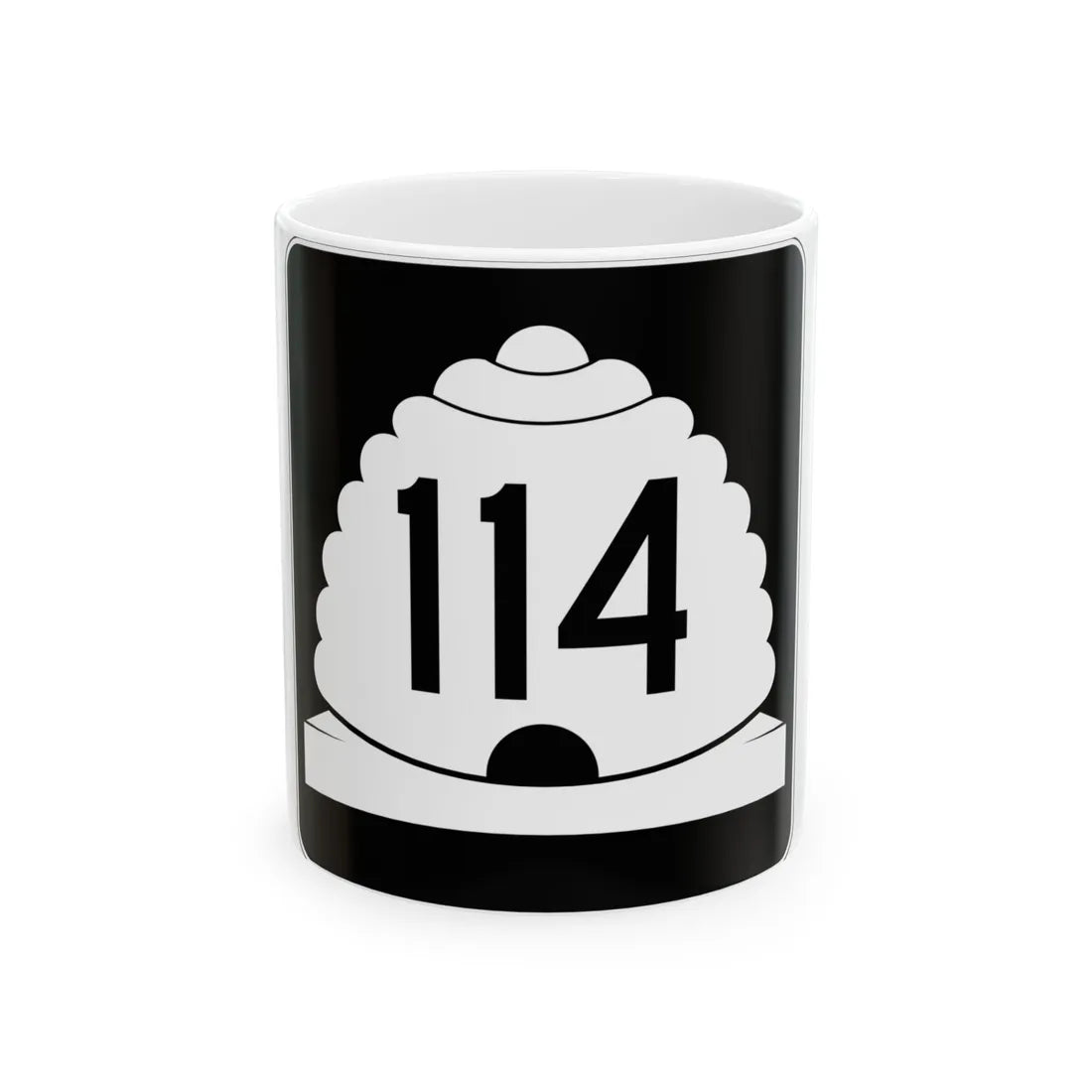 Utah SR 114 (Utah) (Road Sign) White Coffee Mug 11oz - Go Mug Yourself