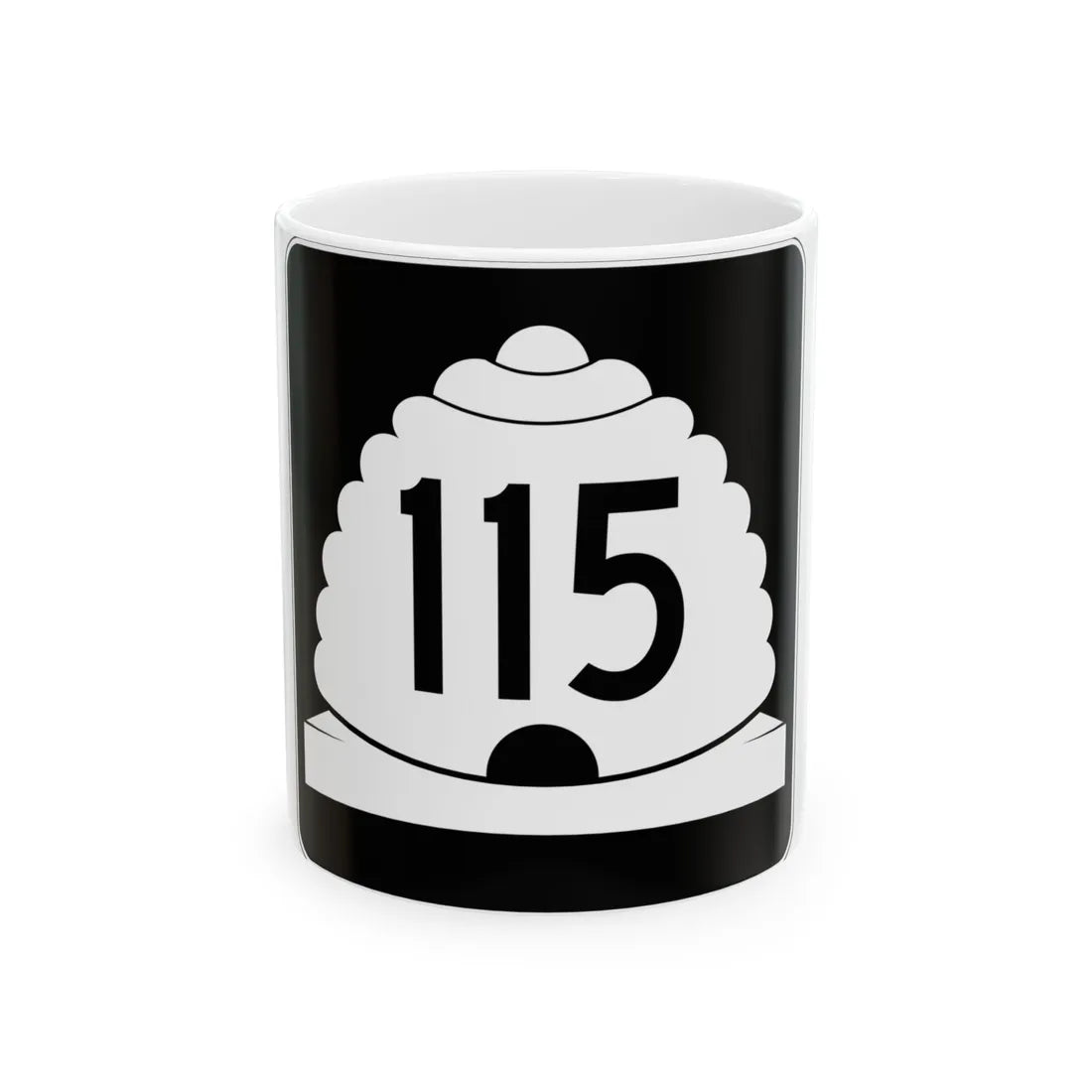 Utah SR 115 (Utah) (Road Sign) White Coffee Mug 11oz - Go Mug Yourself
